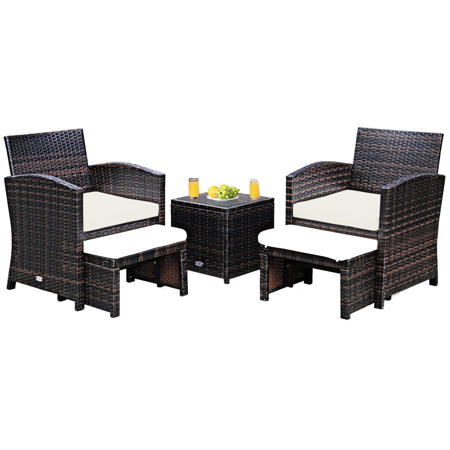 KOMFOTTEU Balkonset Rattanmöbel, (Set, 1 Tisch günstig online kaufen