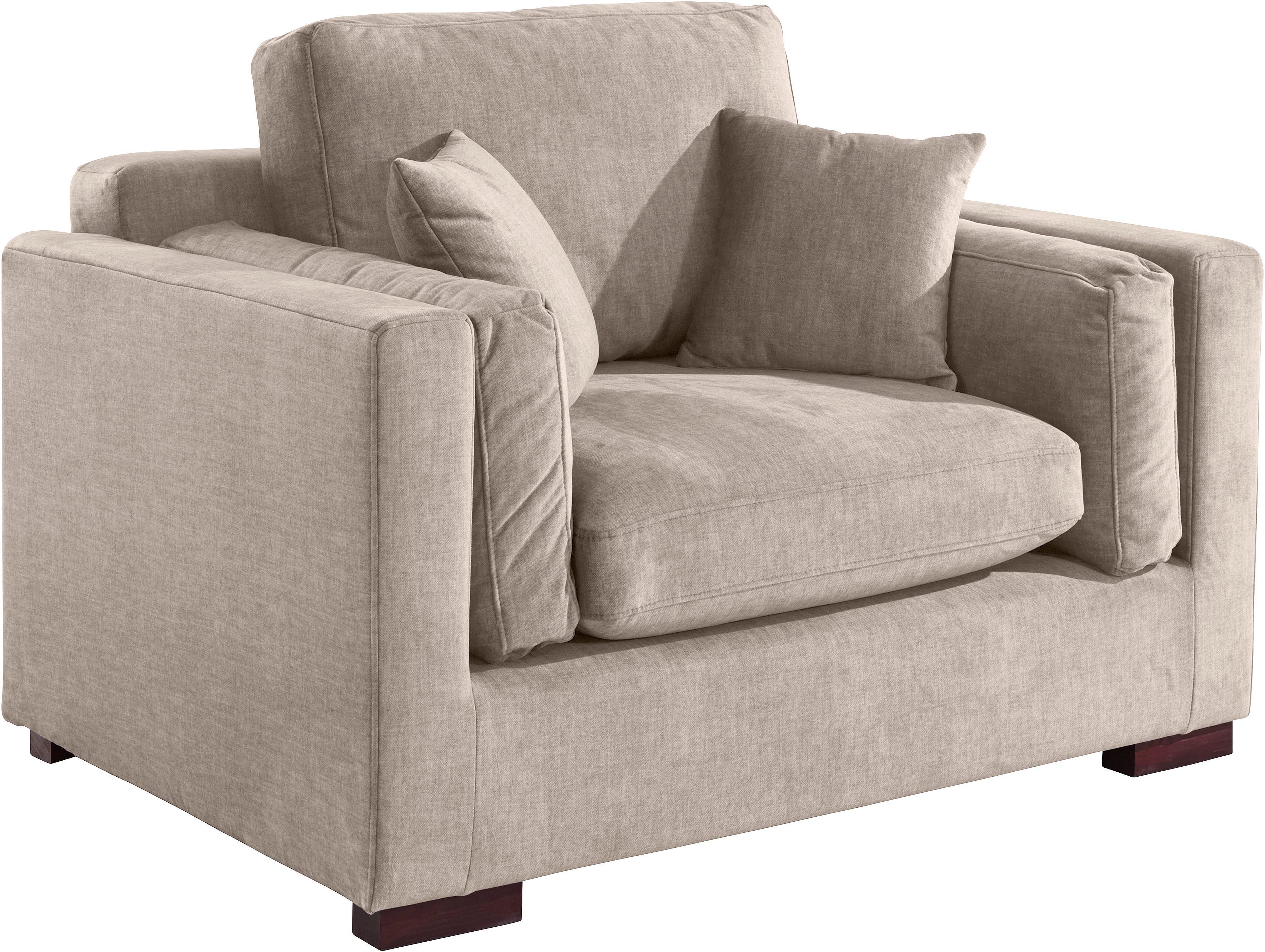 Home affaire Loveseat Fresh Pond Sessel, weicher Sitzkomfort, incl. Zierkissen, B/T/H: 140/96/95 cm