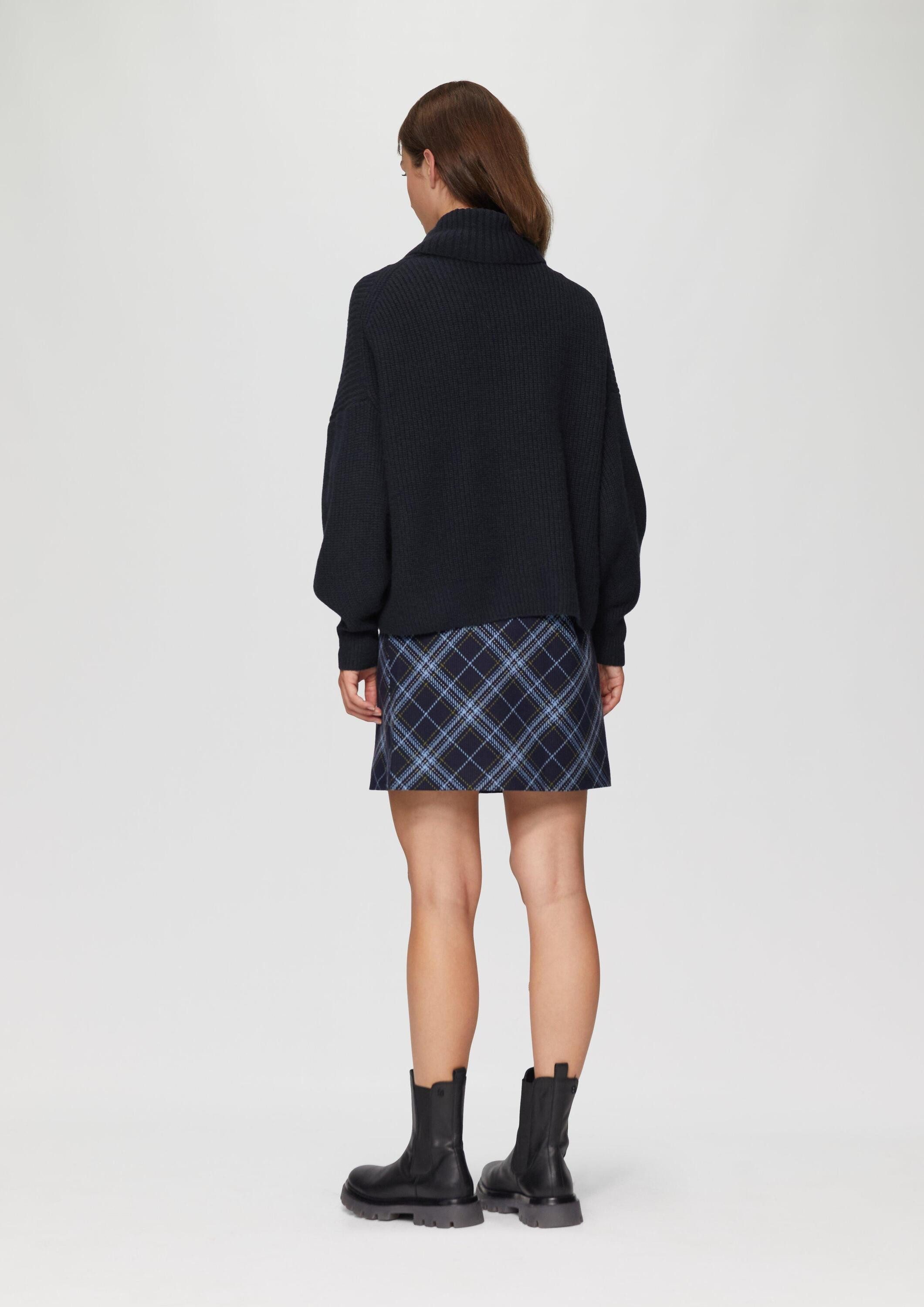 s.Oliver Longpullover Strickpullover Oversized Rollkragenpullover mit weiten Ärmeln