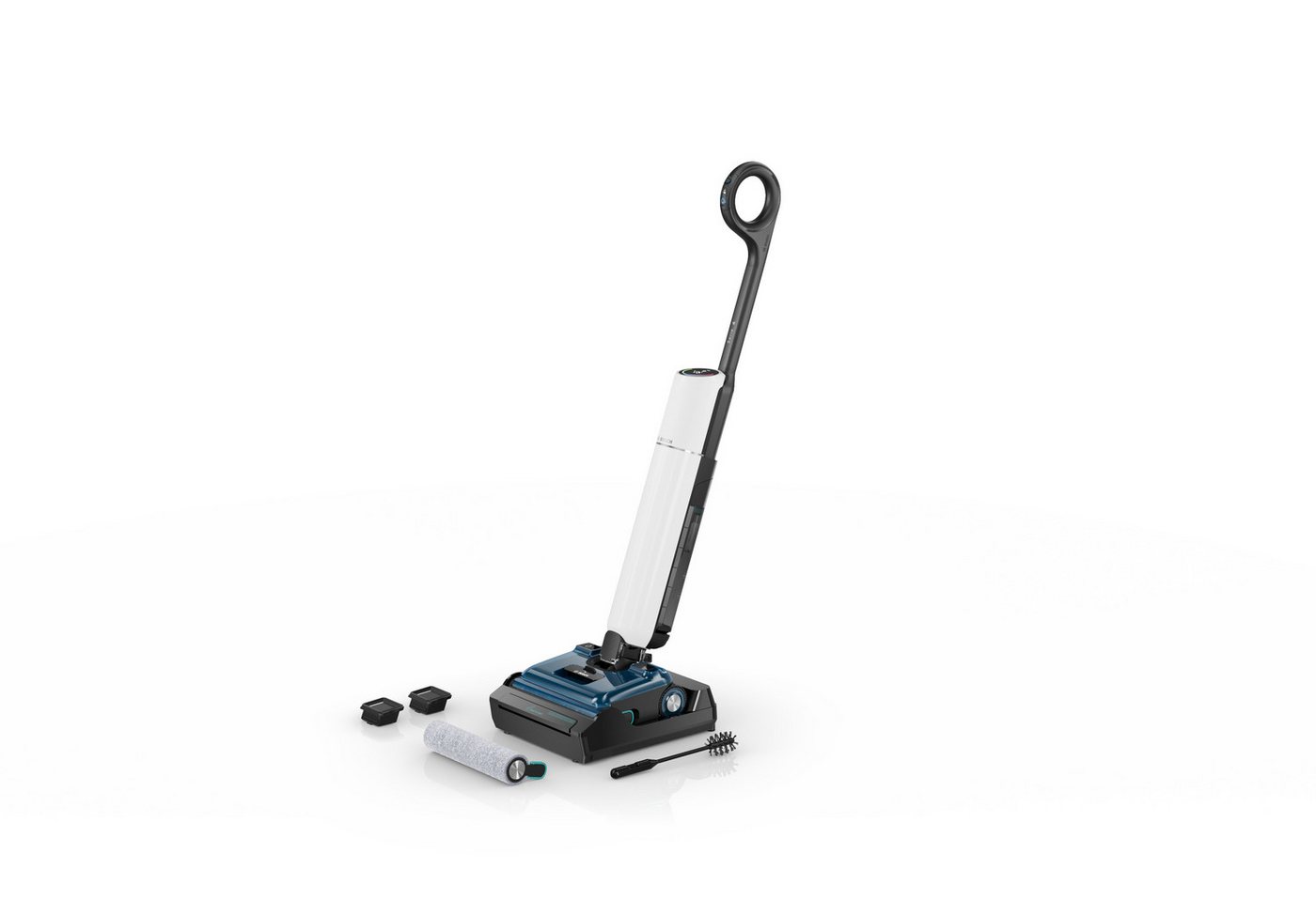 BOSCH Nass-Trocken-Sauger OneFlow Serie 4 BHF41WM/BHF41WS, Selbstreinigung, 24.000 PA Saugkraft, 250 W, beutellos, Anti-Haarverwicklung, LED-Licht, Schnelltrocknung, 40 min Akku / 150m²