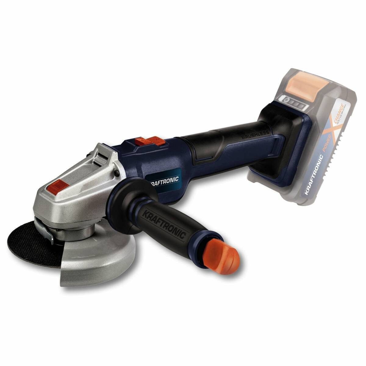 KRAFTRONIC Akku-Winkelschleifer KT-WS 18 Li BL Solo, max. 8500 U/min, (Sologerät, Ohne Akku und Ladegerät), werkzeuglos,bürstenlos,Wiederanlaufschutz,PXC