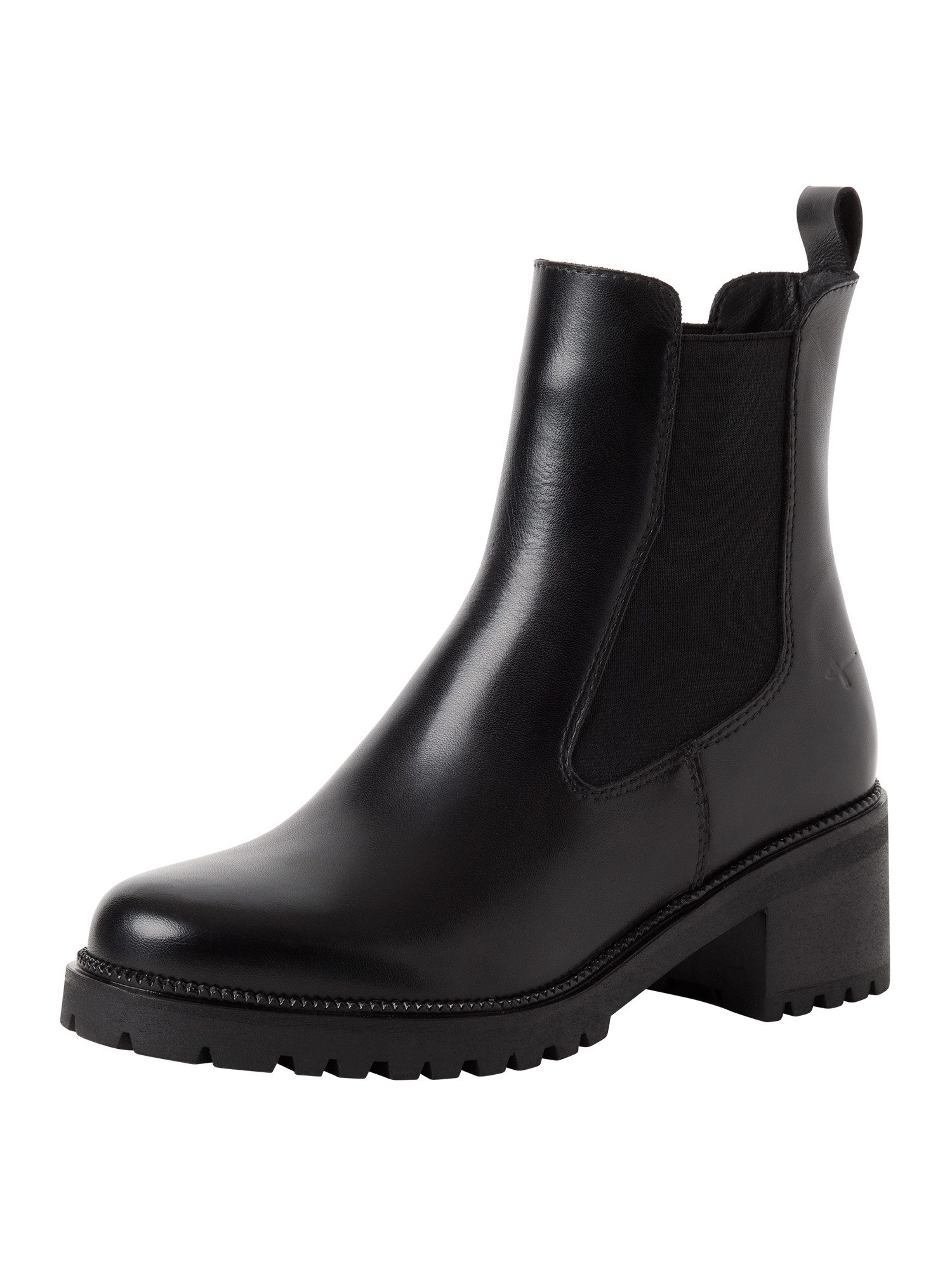 Tamaris TOUCH-IT aus Leder Blockabsatz 1-25407-47 Chelseaboots TOUCH-IT