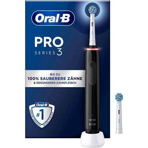 Oral-B Elektrische Zahnbürste 3 3000, Aufsteckbürsten: 2 St., 3 Putzmodi