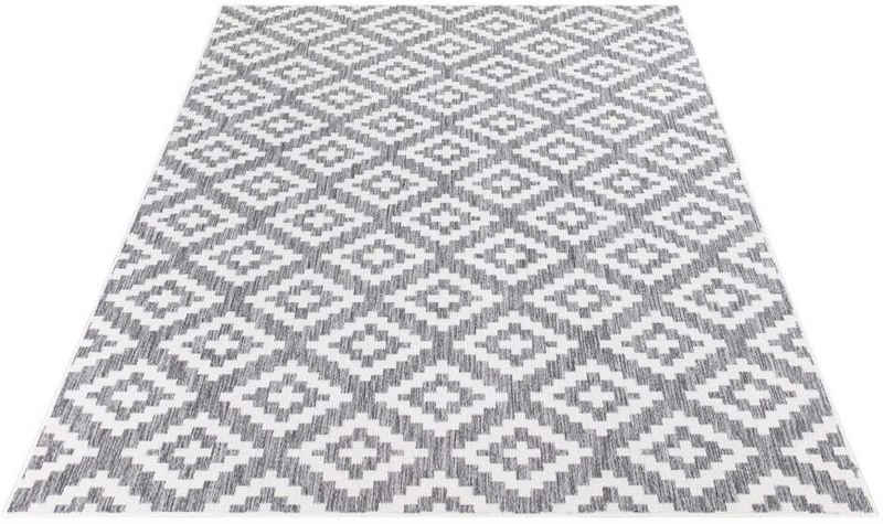 Teppich Outdoor, Carpet City, rechteckig, Höhe: 5 mm, Wetterfest, Flachgewebe, auch in quadratischer Form erhältlich