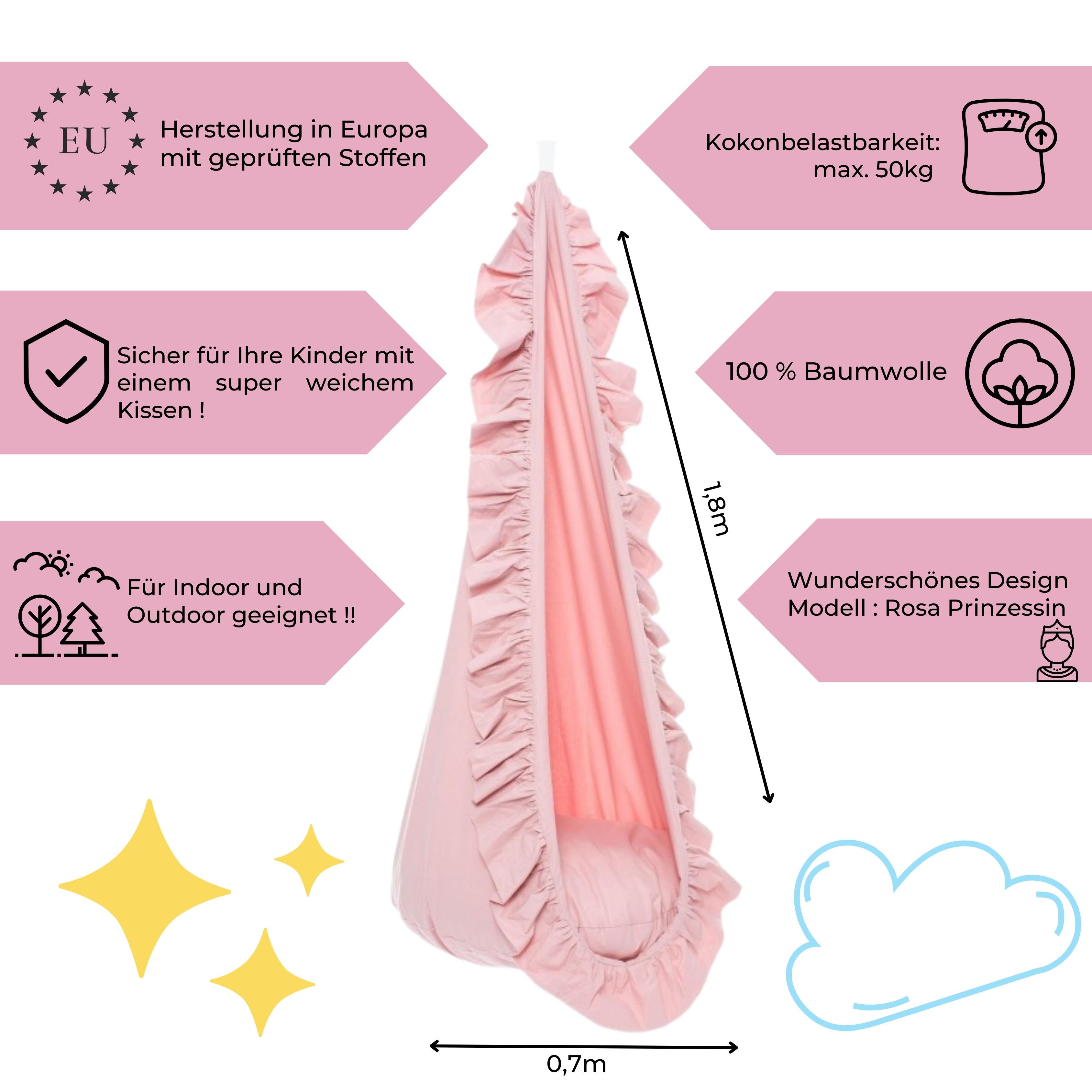 Rainbow Kids Hängesessel Kokon Hängematte Kinder günstig online kaufen