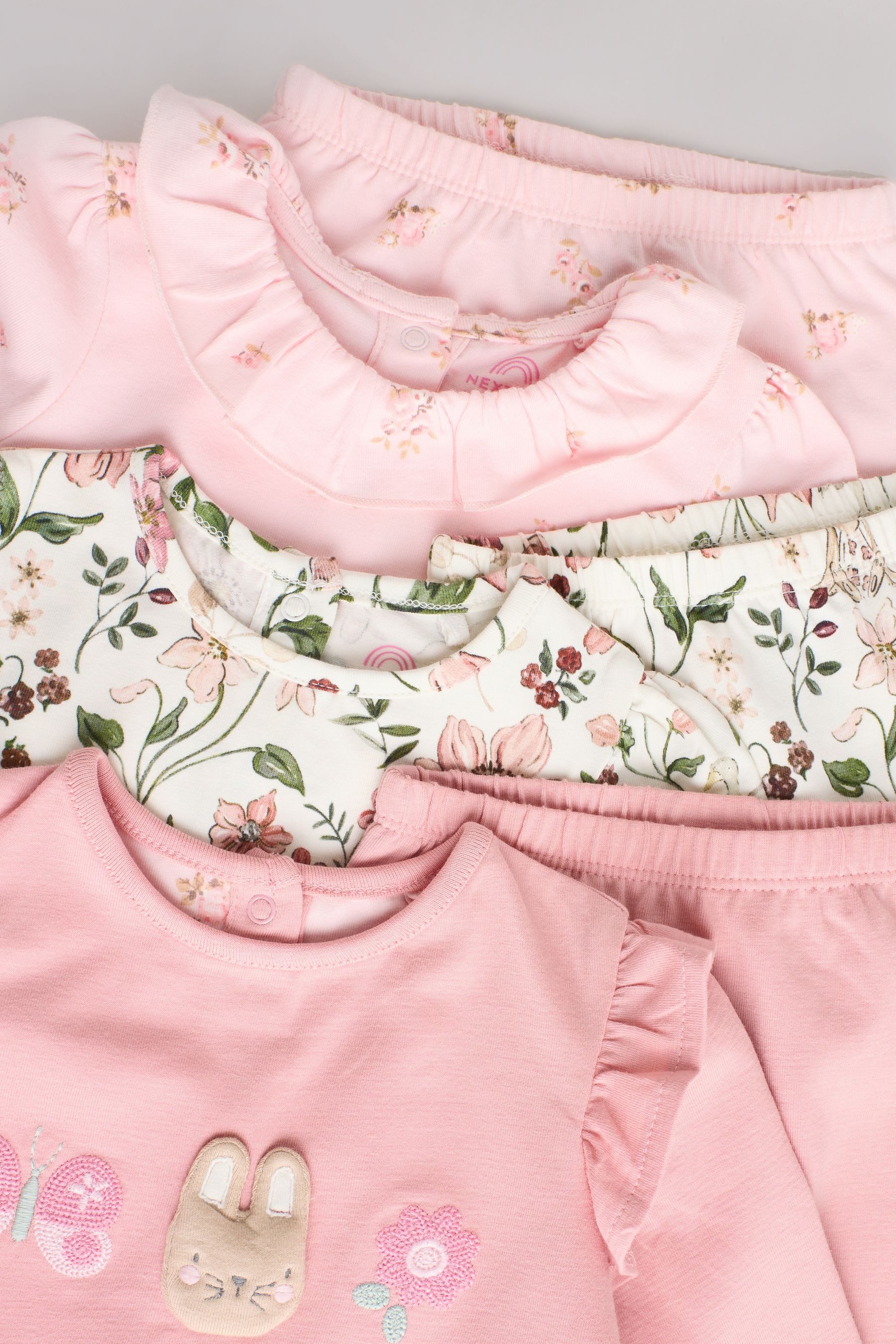 Next Shirt & Leggings Baby-Langarmshirts und Leggings, 6-teiliges Set (6-tlg)