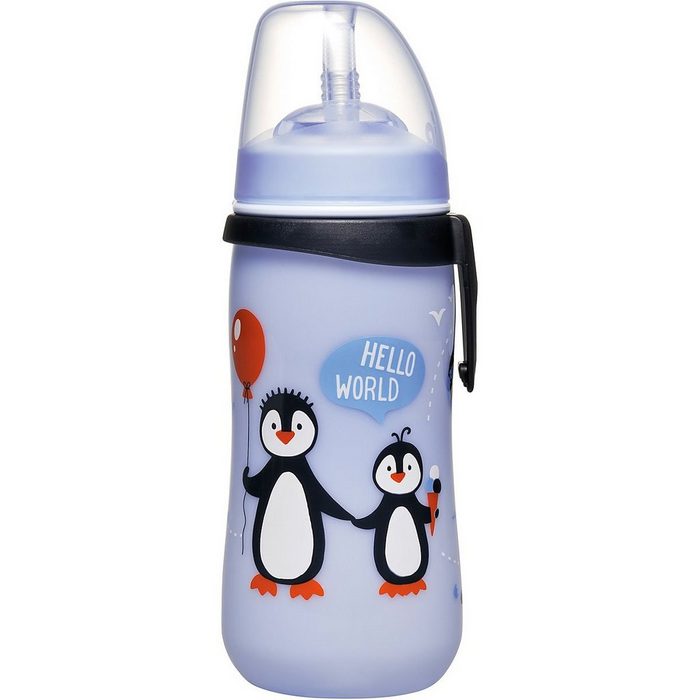 nip Trinklernbecher Trinkhalmflasche Pinguine 330 ml