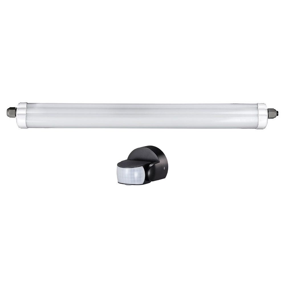 V-TAC LED Deckenleuchte, LED-Leuchtmittel fest verbaut, Tageslichtweiß, LED Röhre mit Bewegungsmelder Feuchtraum LED Feuchtraumleuchte 120