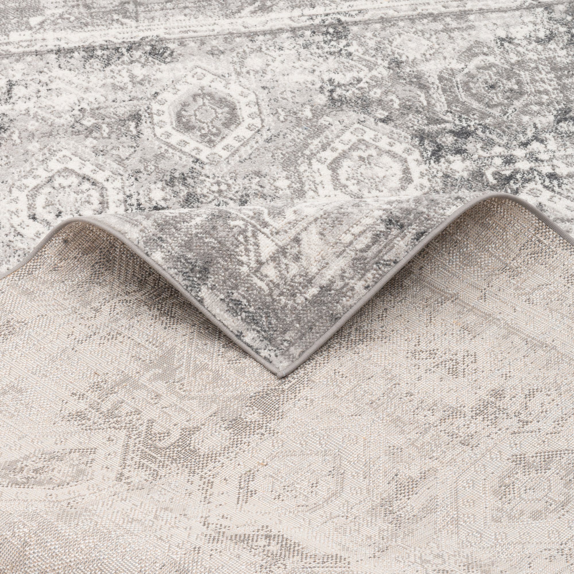 Klassik, Designer Moderne Pergamon, Höhe: mm 5 Rechteckig, Orientteppich Anthrazit Teppich Vintage Orient