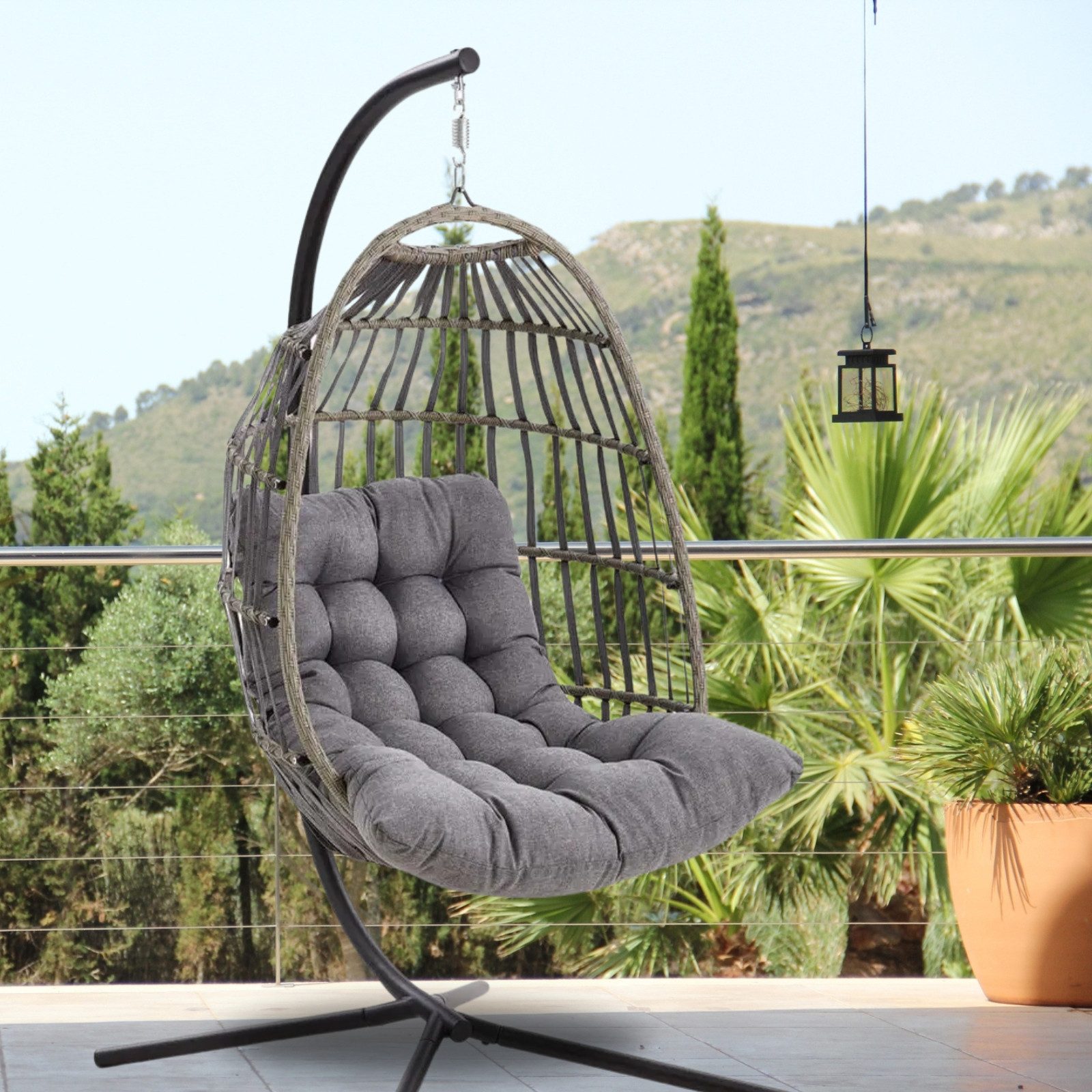 DERKORB Hängesessel Der Hängekorb - Hängesessel mit Gestell und extra dicke günstig online kaufen