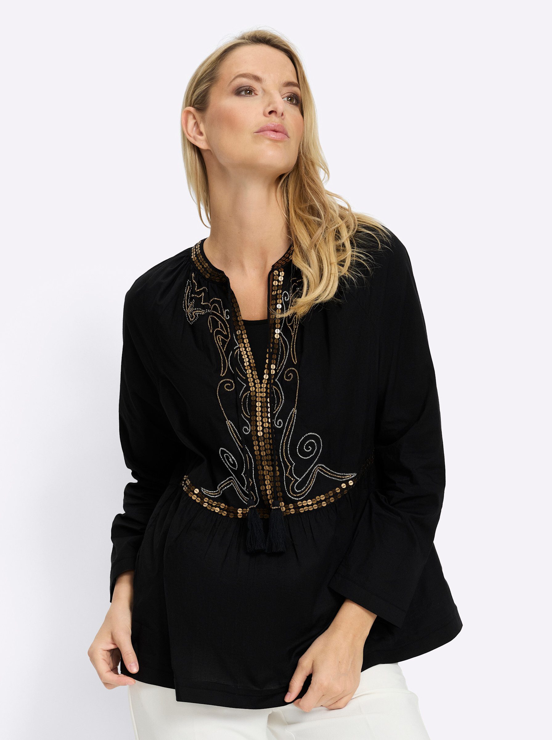 heine Klassische Bluse Tunika Langarm