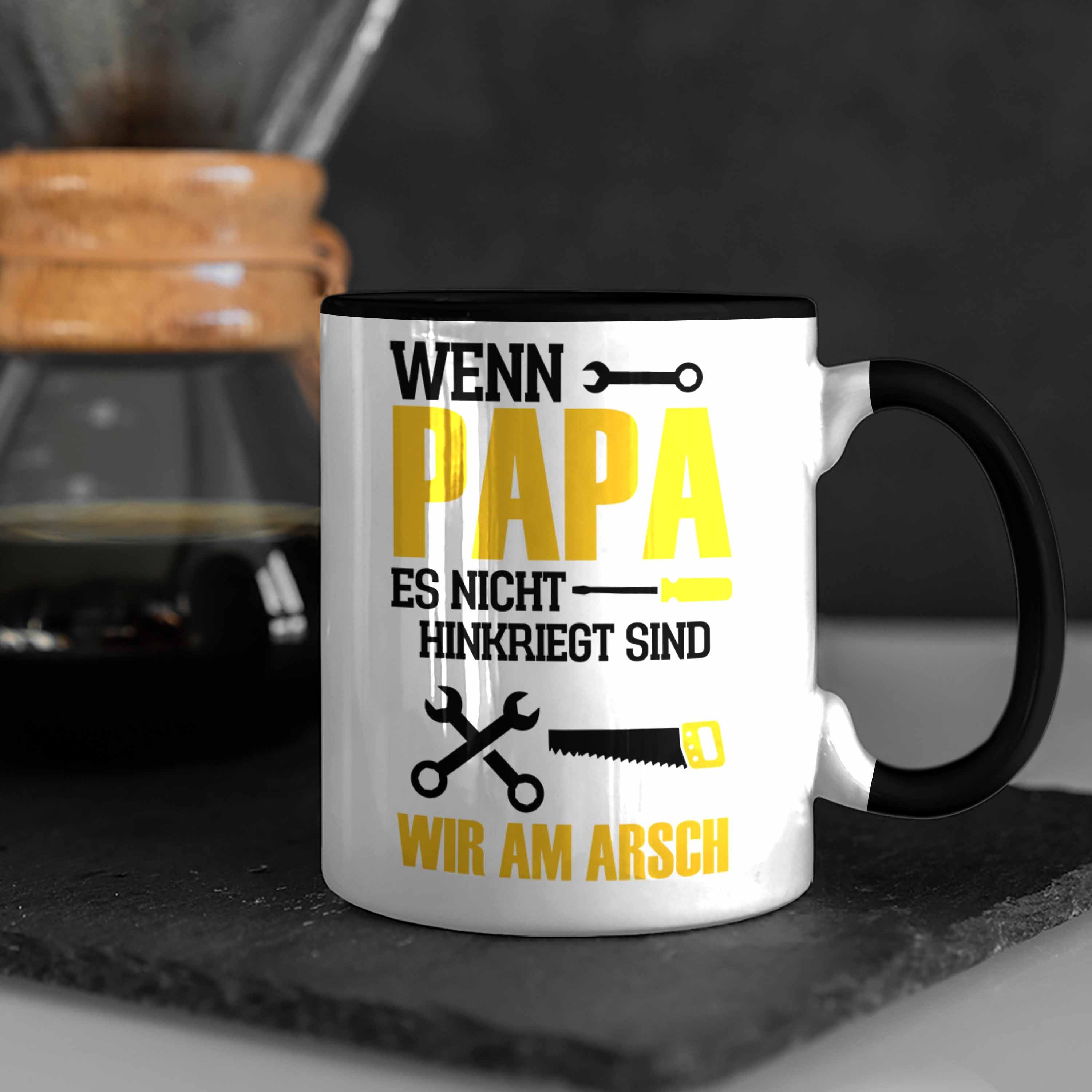 den für Papa Tasse Hinkriegt Trendation Nicht Vatertag Wenn zum Papa Tasse besten Schwarz Ge Es