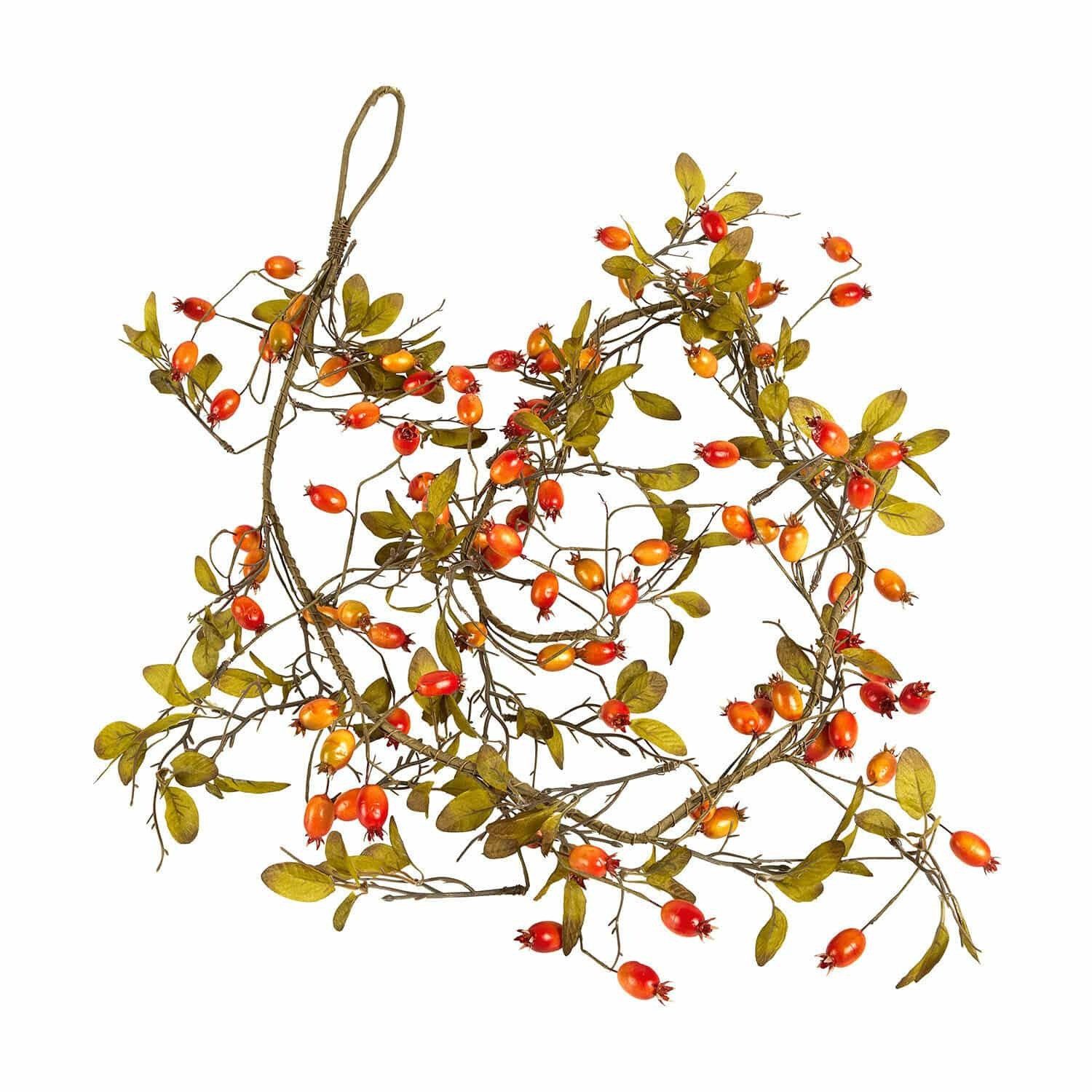 Kunstgirlande Girlande Silovar braun/grün/rot, Mirabeau, Höhe 183.0 cm