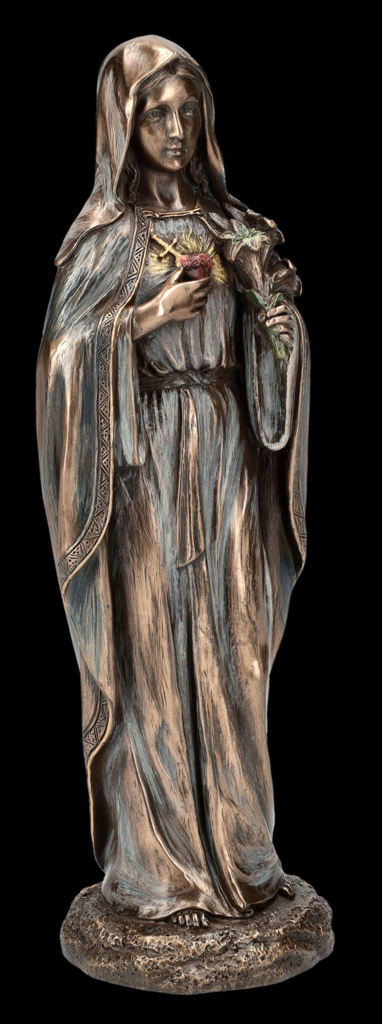 Figuren Shop GmbH Dekofigur Madonna Figur - Unbeflecktes Herz Maria - Veronese - Kirche Dekofigur