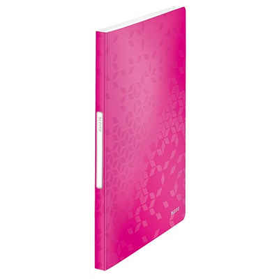 LEITZ Aktenordner 1 Sichtbuch mit 40 Hüllen WOW Präsentationsmappe - pink