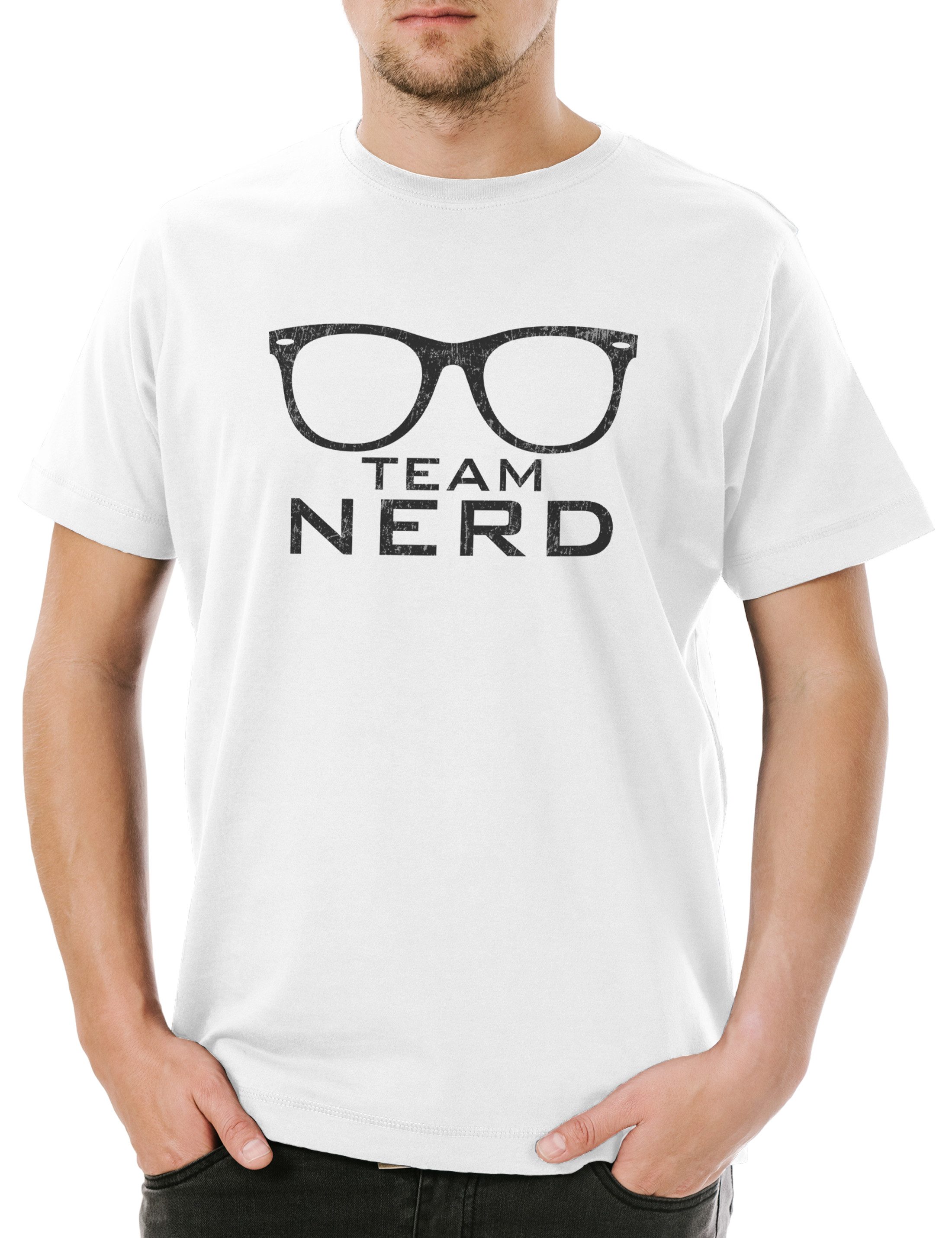 Print-Shirt Team Nerd Herren T-Shirt Geek Freak Gamer Informatiker Programmierer