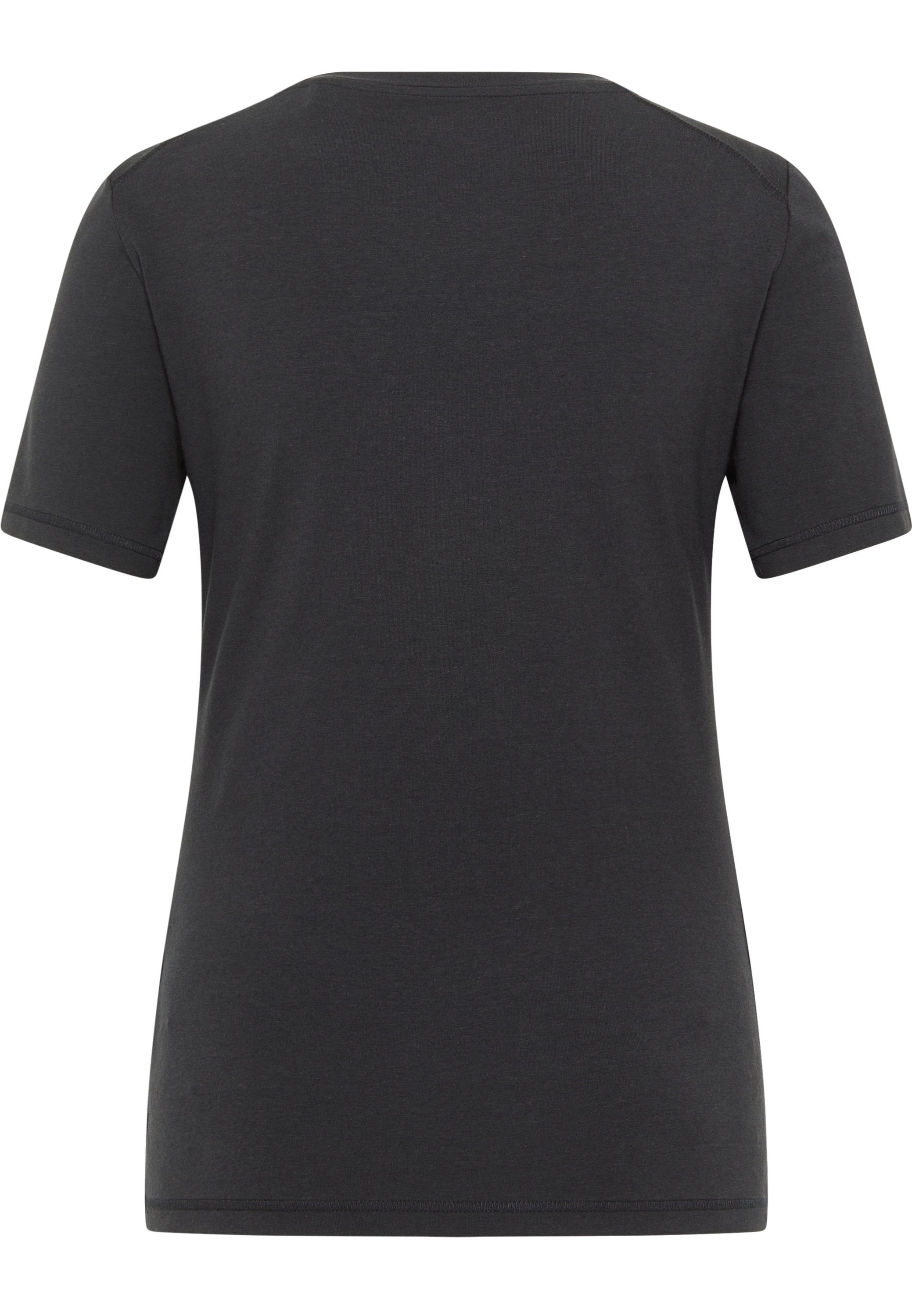 MUSTANG Kurzarmshirt T-Shirt, Baumwoll-Modalmischung mit Elasthan