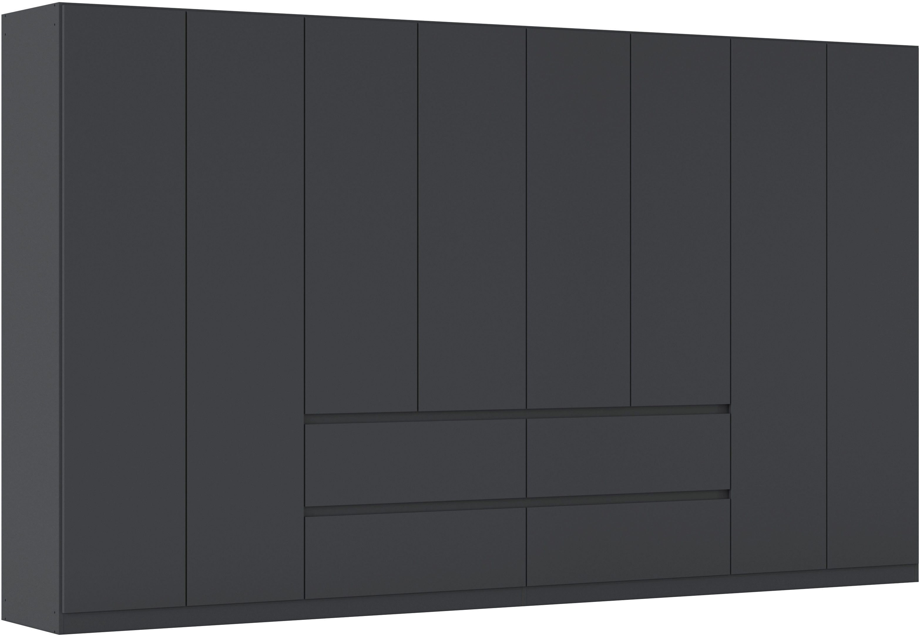 rauch Drehtürenschrank Mehrzweckschrank Aktenschrank Mietswohnung Garderobe MAINZ 360cm breit (3 verschiedene Ausstattungen BASIC/CLASSIC/PREMIUM (inkl. SOFT-CLOSE) grifflose Front, Außentüren mit Push-to-Open Funktion MADE IN GERMANY
