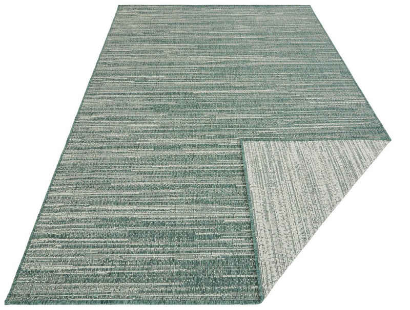Teppich Mèlange, ELLE DECORATION, rechteckig, Höhe: 5 mm, Flachgewebe, In-& Outdoor, Modern, Wendeteppich, Balkon, Wohnzimmer