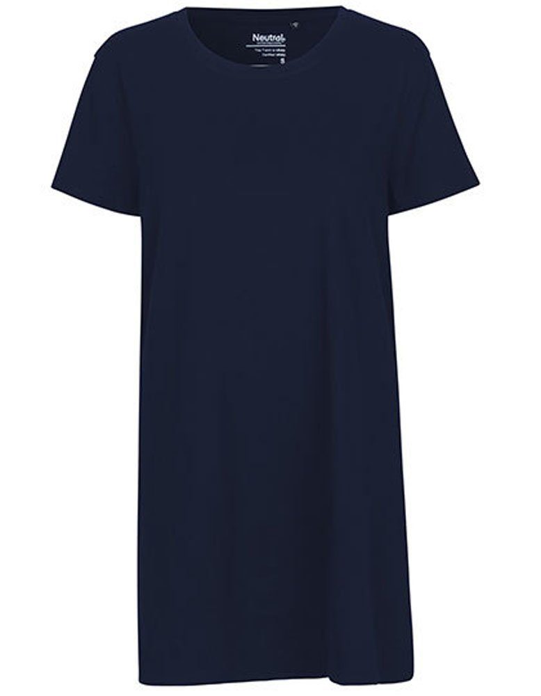 Bio-Baumwolle Length Zertifizierte, gekämmte Damen Navy Longshirt Long T-Shirt Design Goodman