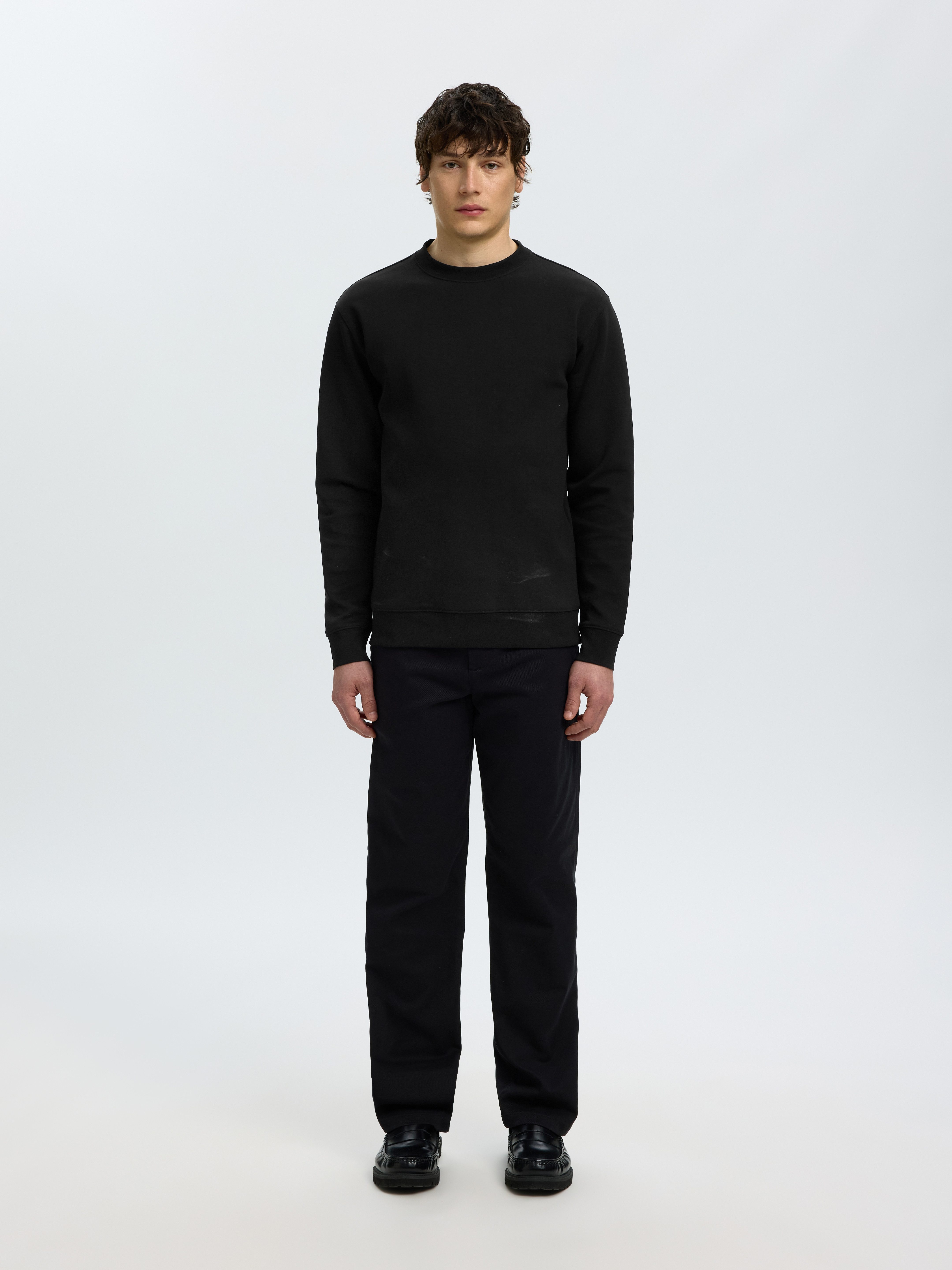 Selected Sweatshirt SLMTOM SOFT CREW NECK SWEAT NOOS Baumwollmischung, regular fit