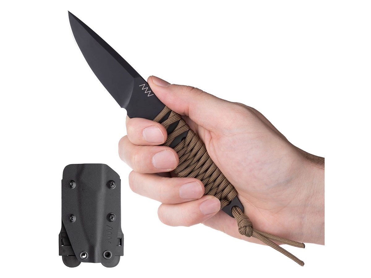 ACTA NON VERBA KNIVEs Taschenmesser Acta Non Verba P100 Cerakote Coyote Paracord ANVP100-040