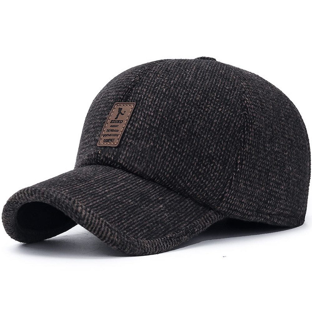 Zaewry Baseball Cap Winter Baseball Cap mit Ohrenklappen Herren Wärmemütze