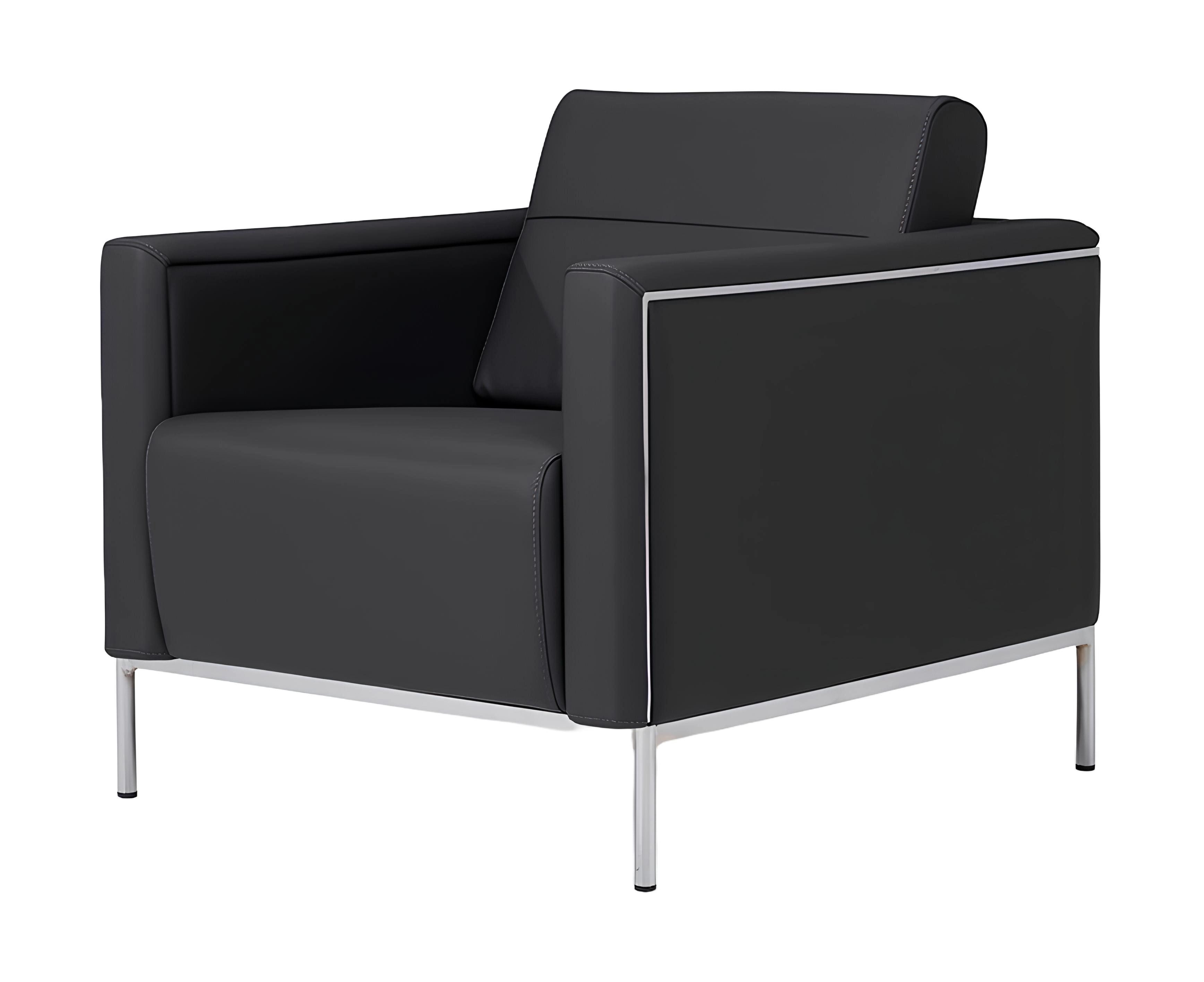 Xlmoebel Sessel Einzelner Ledersessel für das Büro vom Designer - Büro-Sitzmöbel (Sessel), Hergestellt in Europa