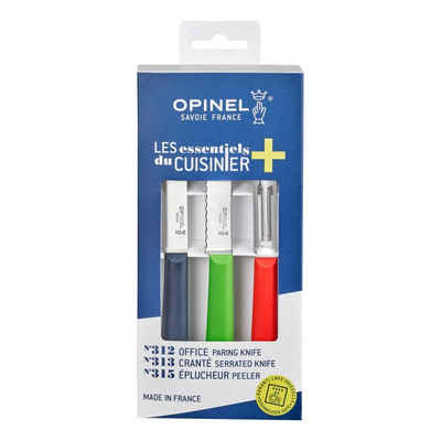 Opinel Messer-Set (Opinel Küchenmesser-Set ESSENTIELS+ Trio, rostfrei, 3 Messer)