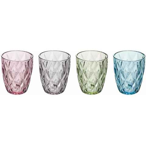 Villa d'Este Gläser-Set Renaissance, Glas, Wassergläser-Set, 4-teilig, Inhalt 240 ml