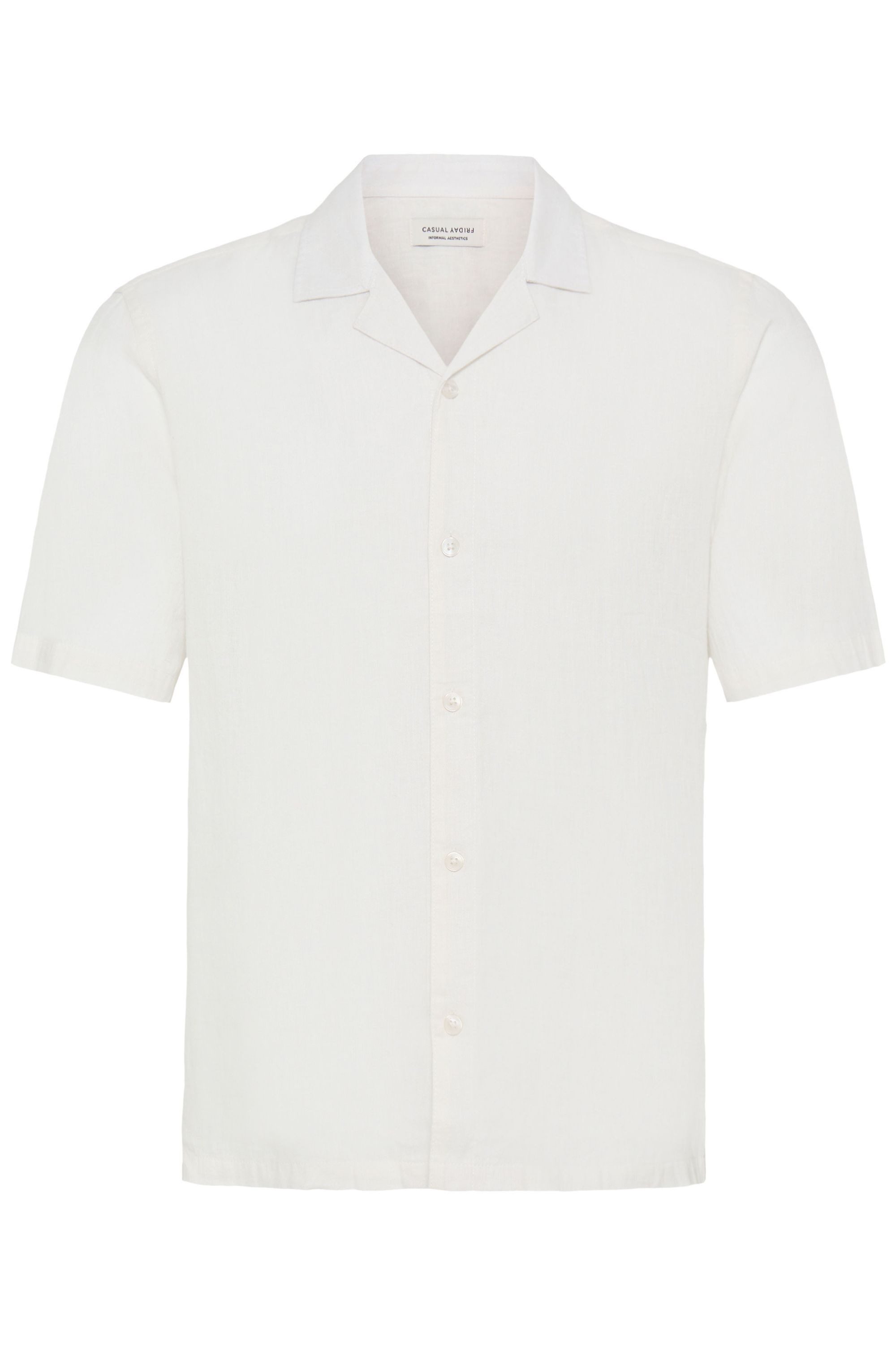 Casual Friday Leinenhemd CFSauby Leinen-Mix-Hemd mit Cuba-Kragen