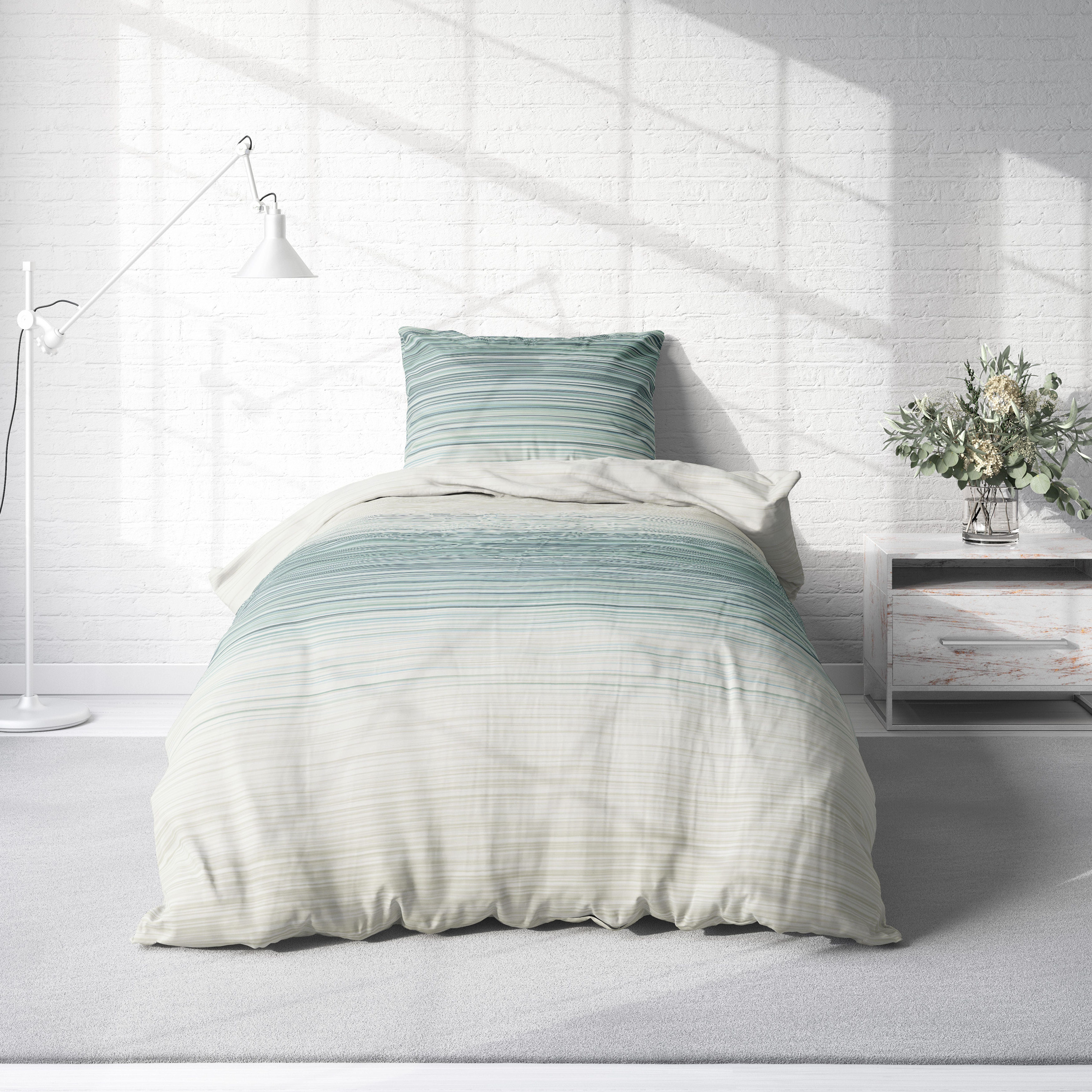 One Home Bettwäsche Modern, Renforcé, 2 teilig, Streifen und gestreift, Bau günstig online kaufen