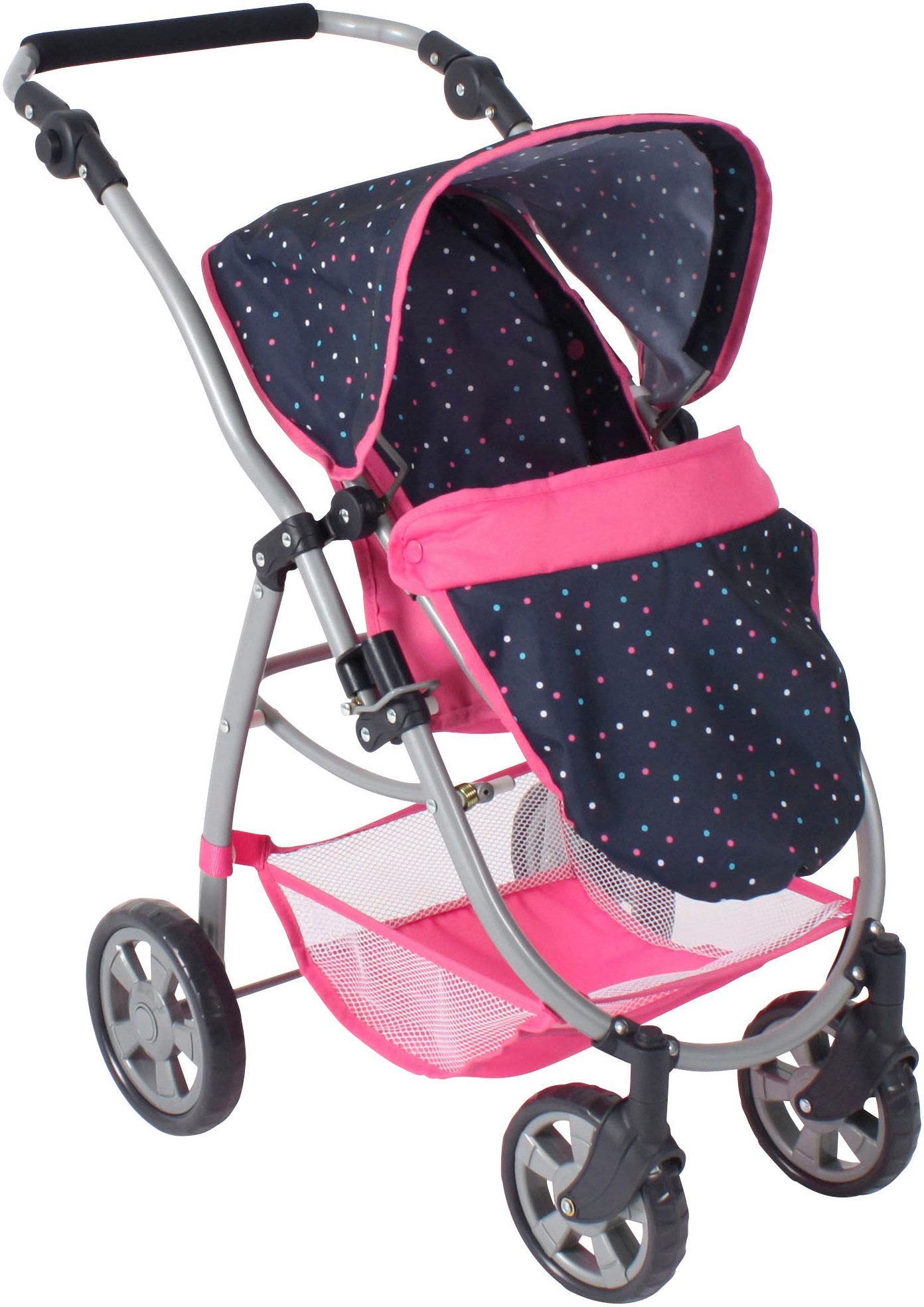 CHIC2000 Kombi-Puppenwagen Emotion 2.0, Konfetti, inkl. Babywanne, Sportwagenaufsatz und Autositz