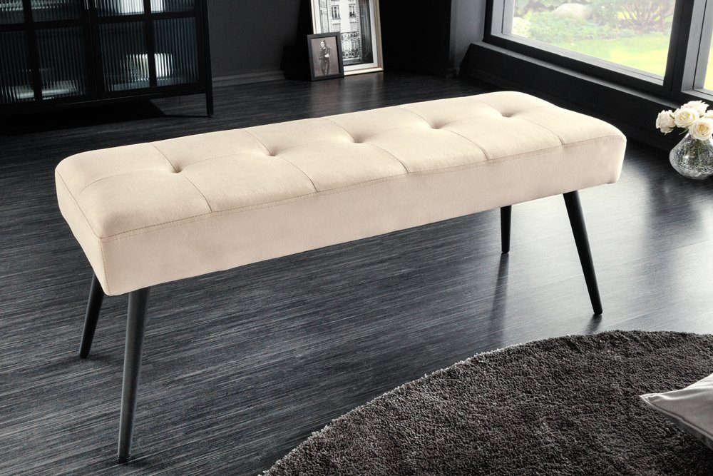 Wohnzimmer champagner riess-ambiente (Einzelartikel, schwarz 100cm · Sitzbank · Schlafzimmer · / Samt Esszimmer· BOUTIQUE Metall 1-St), Flur ·