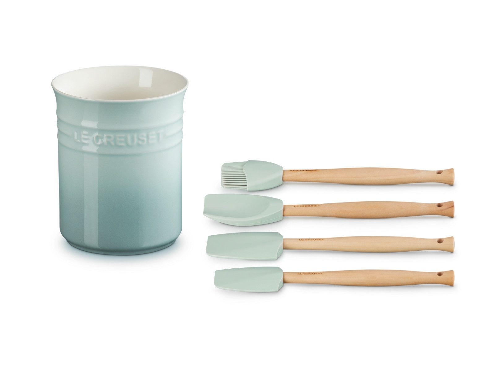 LE CREUSET Küchenspachtel Craft Kochkelle sea salt Set 5tlg