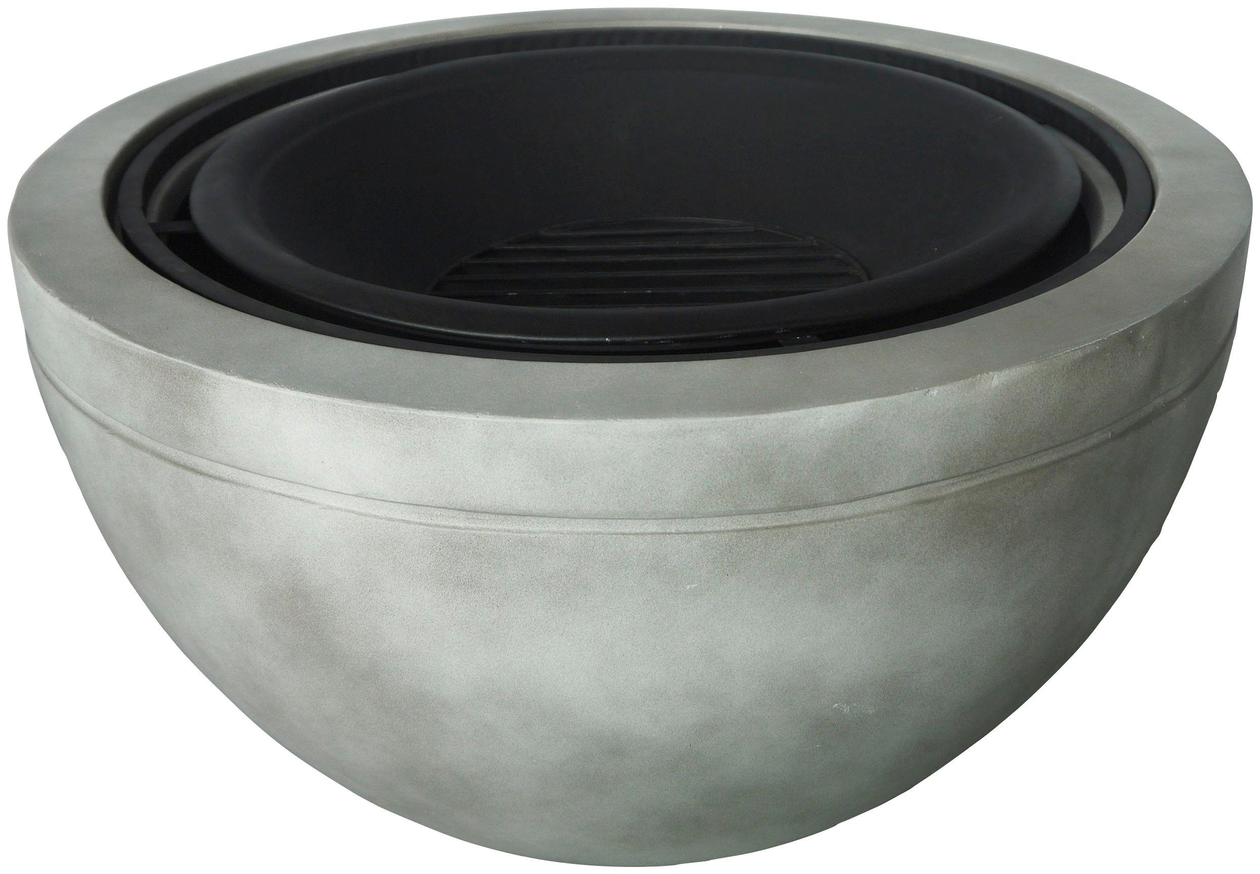 Buschbeck Feuerschale Madrid 60 grau, ØxH: 60x51 cm, mit Grillfunktion