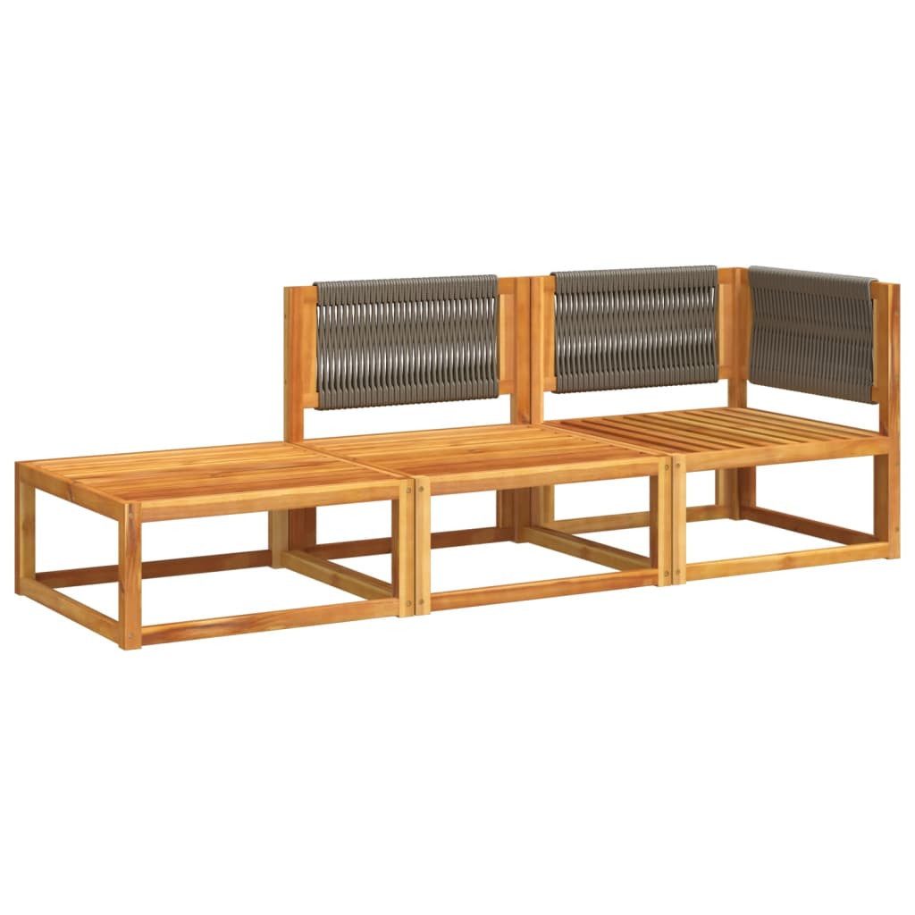 vidaXL Loungesofa 3-tlg. Gartensofa-Set mit Kissen günstig online kaufen