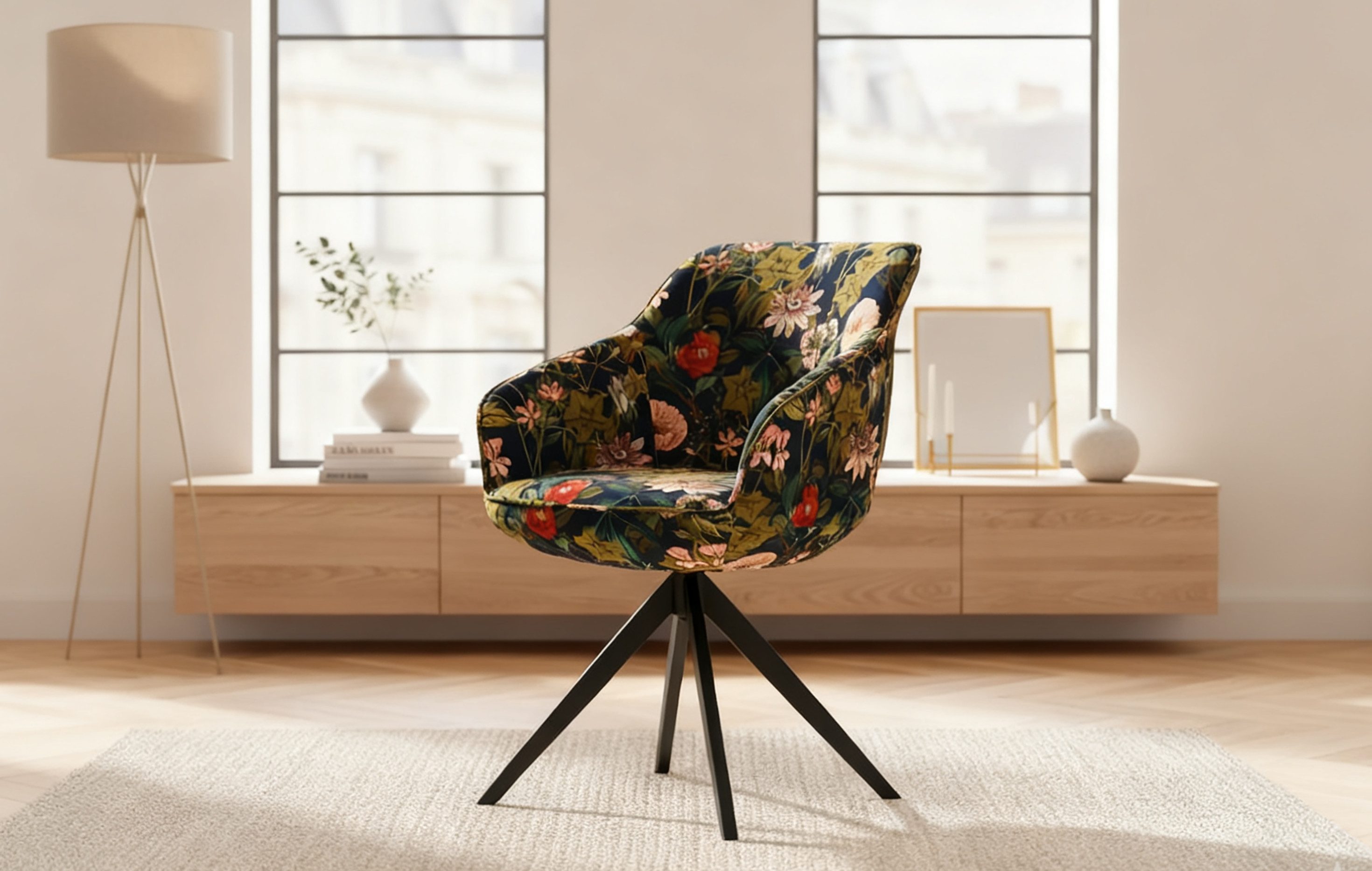 B&D home Polsterstuhl ARVIT (1 St), drehbar, gepolstert, mit Armlehnen