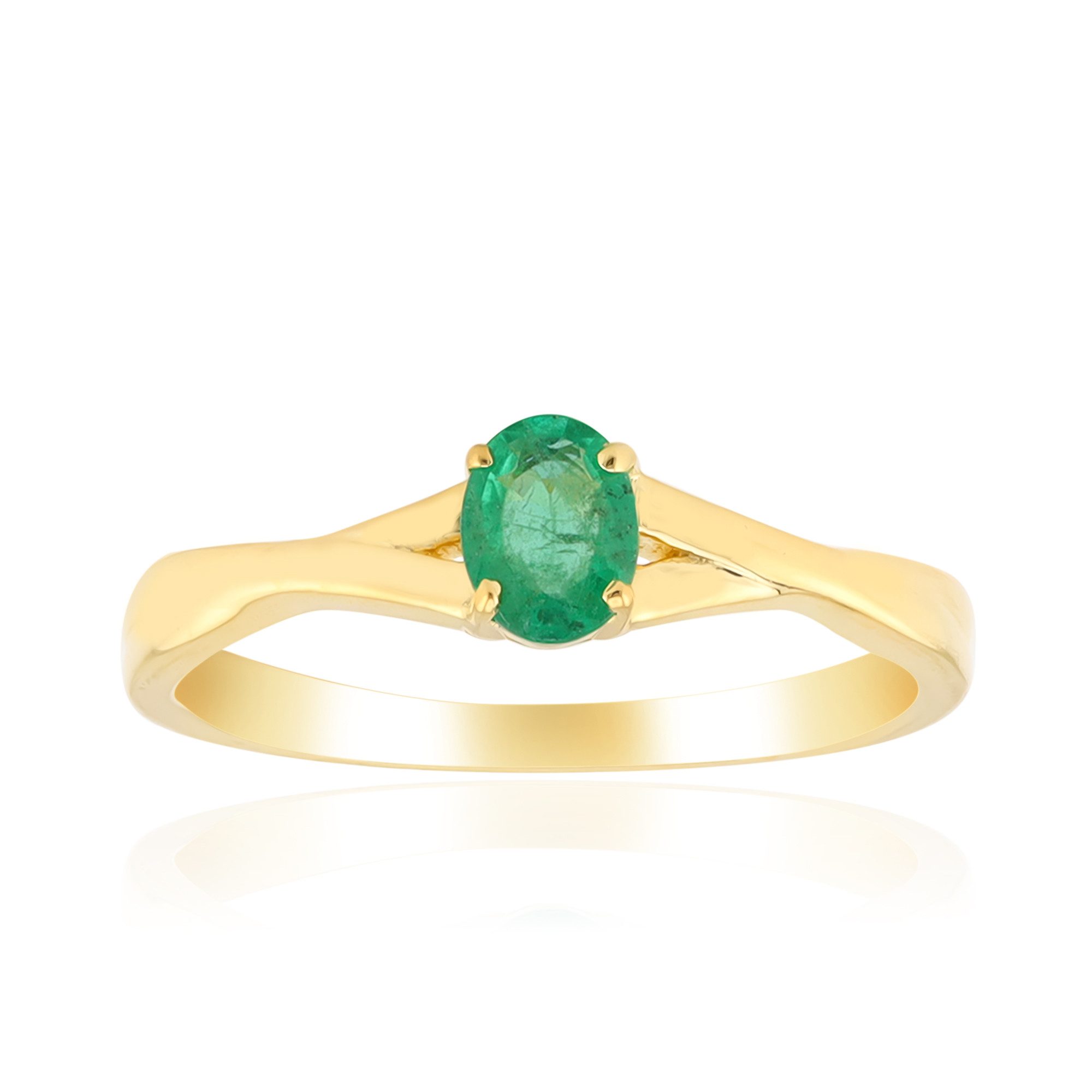 Cavill Solitärring Cavill Sambia Smaragd 0,28 ct Ovalschliff Ring, vergolde günstig online kaufen