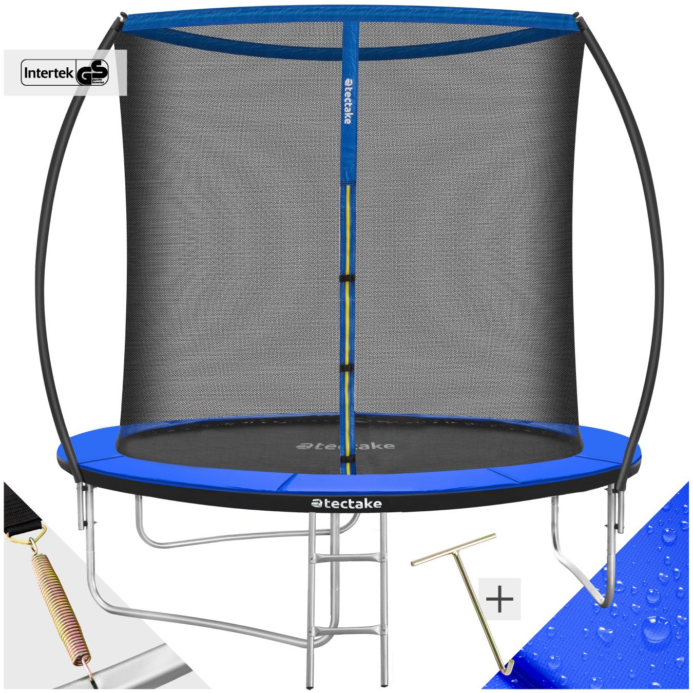 tectake Gartentrampolin Trampolin, (Komplettset), Ø 244 cm, GS-zertifiziert