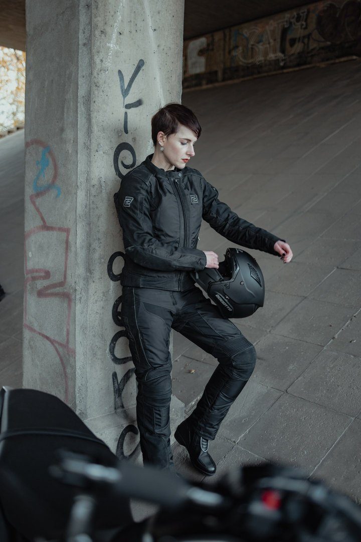 Bogotto Motorradjacke Tek-M wasserdichte Damen Motorrad Leder- / Textiljacke herausnehmbares Innenfutter,herausnehmbare Membrane,wasserdicht