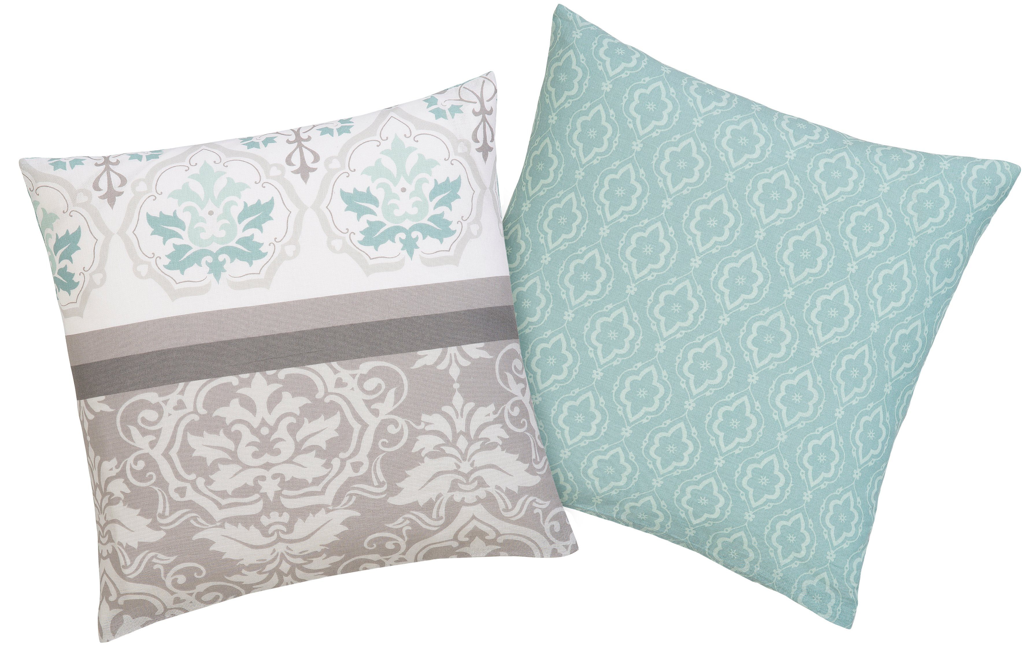 OTTO home Kissenbezüge Cremona, (2 Stück), floraler Kissenbezug, geeignet für Kinder, OEKO-TEX® zertifiziert