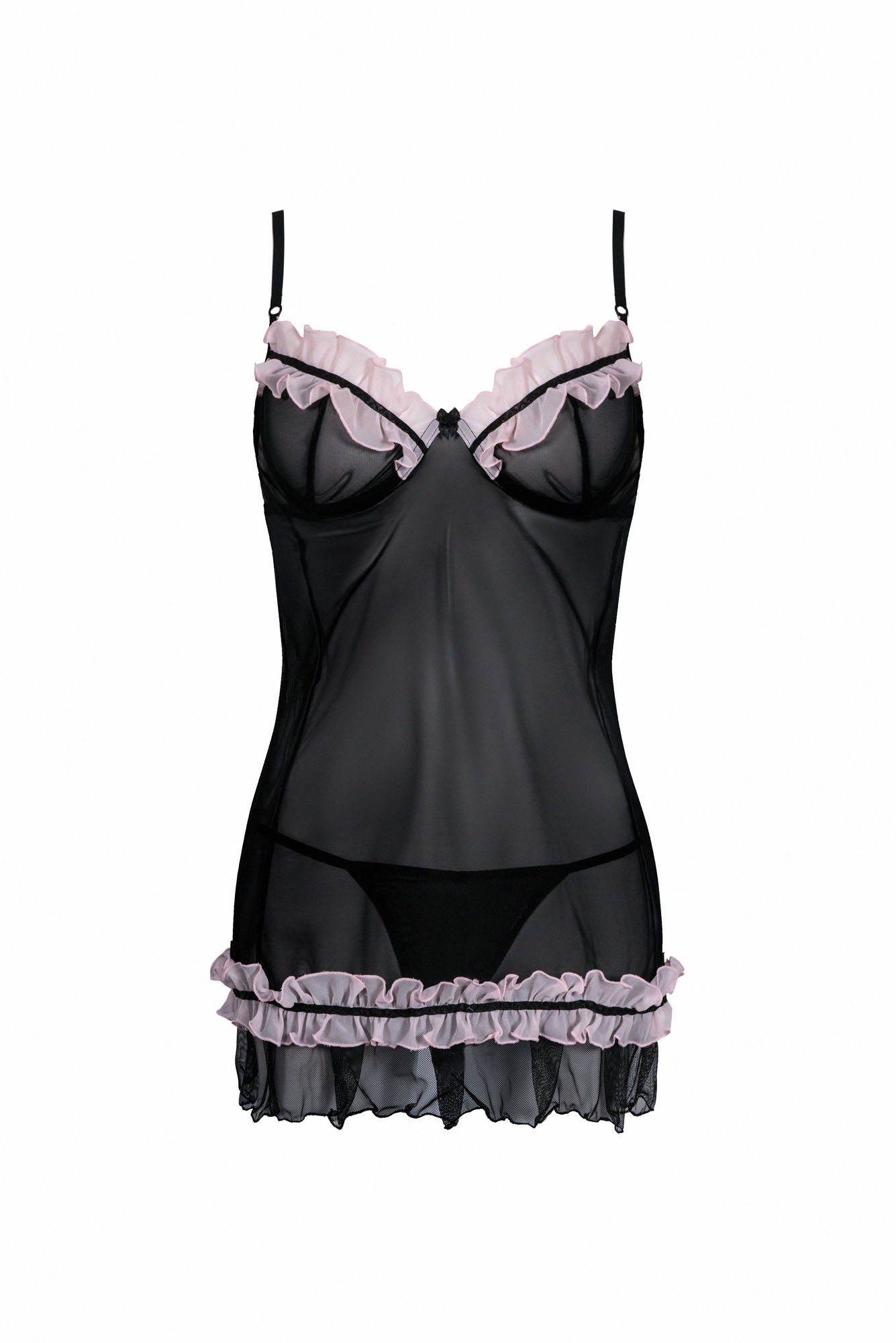 Anais Apparel Size Plus Minikleid Minikleid in schwarz/pink - XL/2XL – Bild 3 von 5