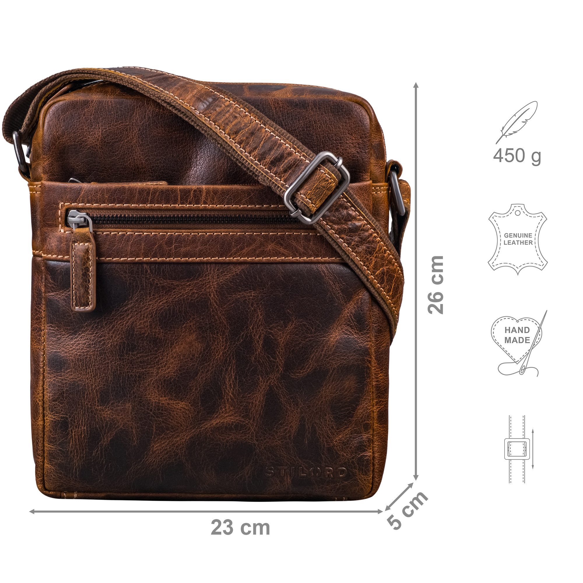 STILORD Schultertasche "Oli" Umhängetasche Herren Leder günstig online kaufen
