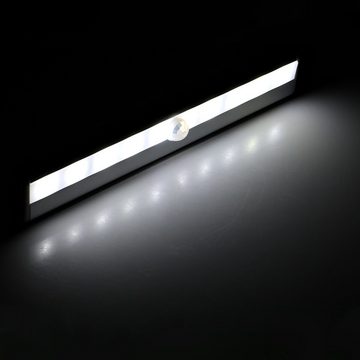 LETGOSPT LED Unterbauleuchte LED Schrankleuchten mit Bewegungsmelder Batterie, LED fest integriert, Warmweiß, Kaltesweiß