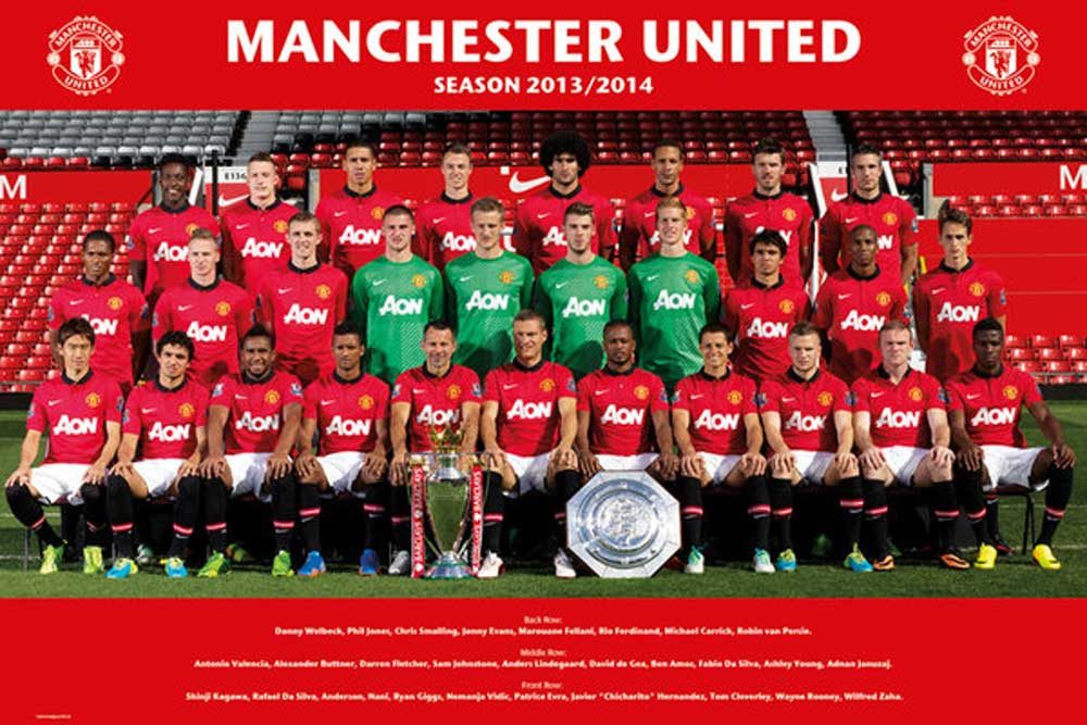 Poster Fußball - Poster - Manchester United - Team Photo 13/14