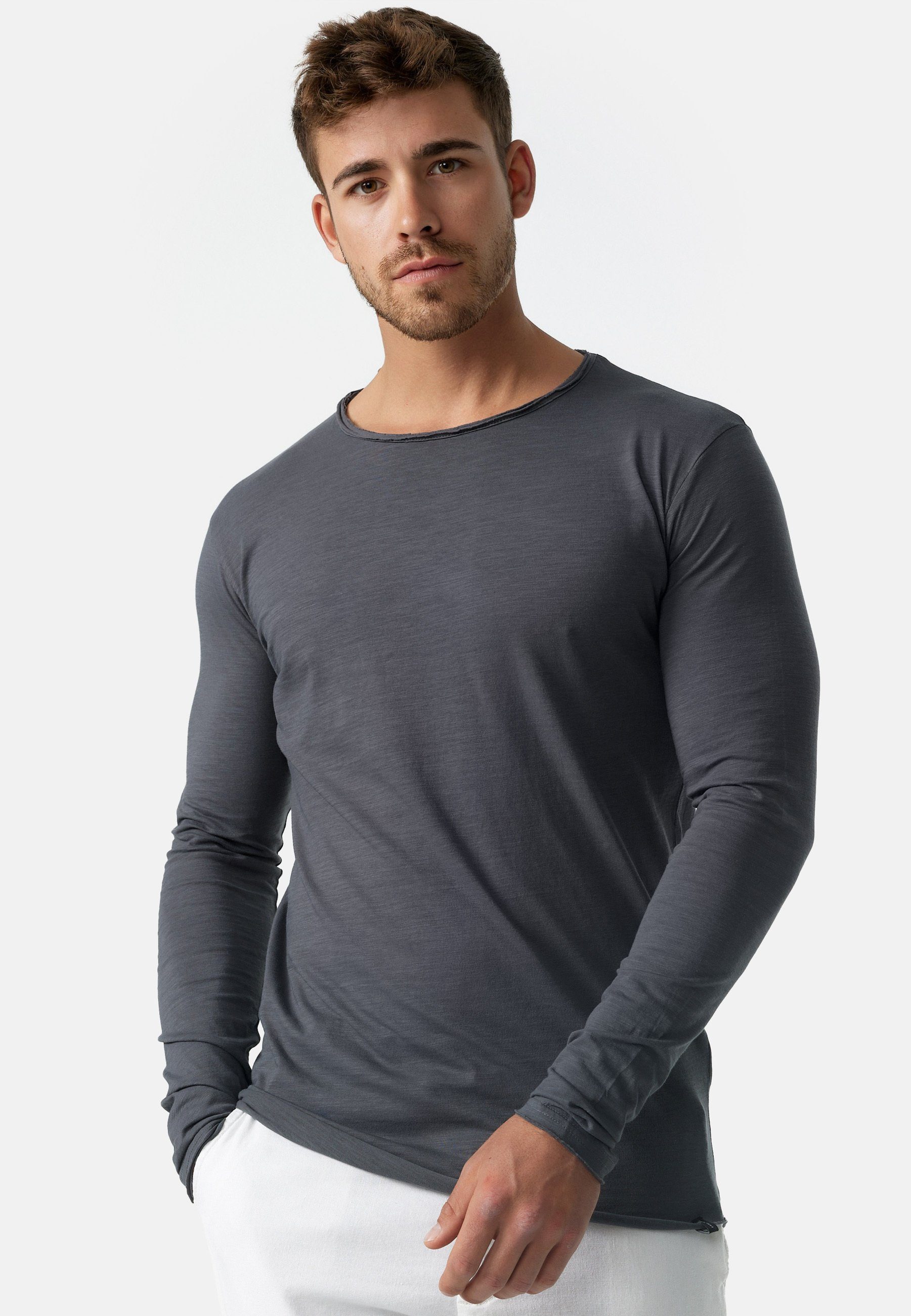 INDICODE Langarmshirt Herren Willbur Longsleeve Shirt Herrenshirt Longsleeve