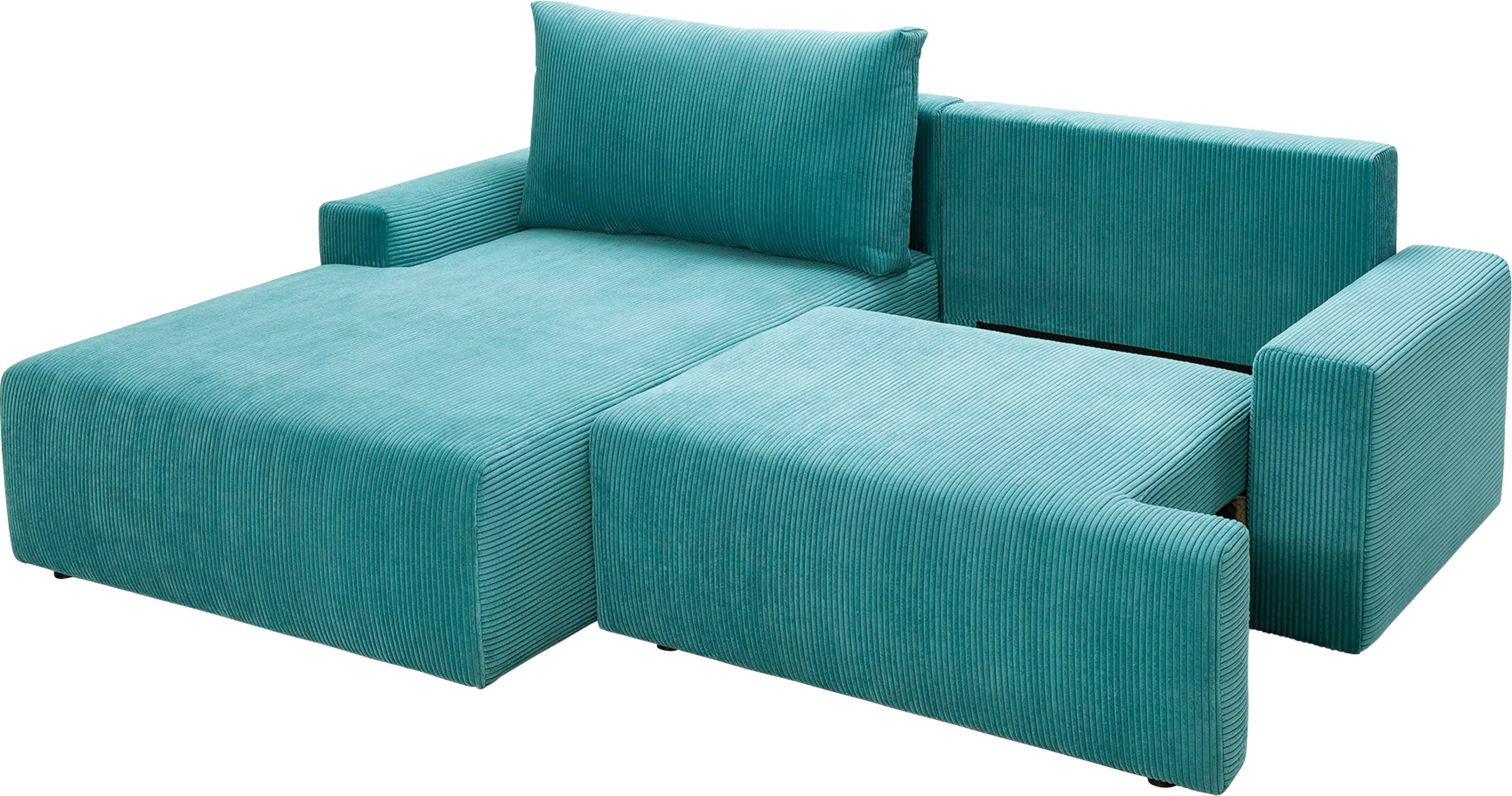 sky Orinoko, sofa in Bettfunktion Ecksofa exxpo Cord-Farben - verschiedenen fashion inklusive Bettkasten und