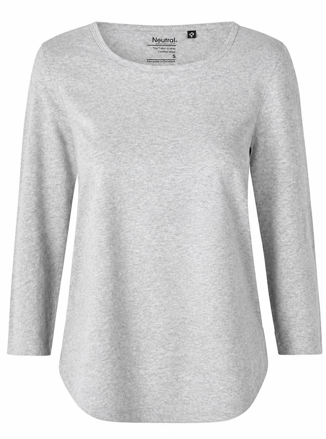 Neutral Langarmshirt Damen Three Quarter Sleeve T-Shirt - 3/4-Ärmel