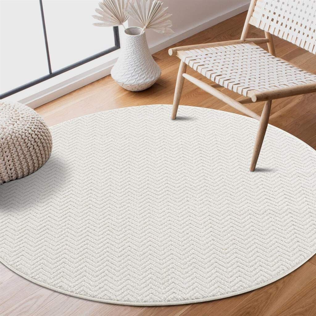 Carpet City Teppich Friseé-Teppich FANCY805, rund, günstig online kaufen